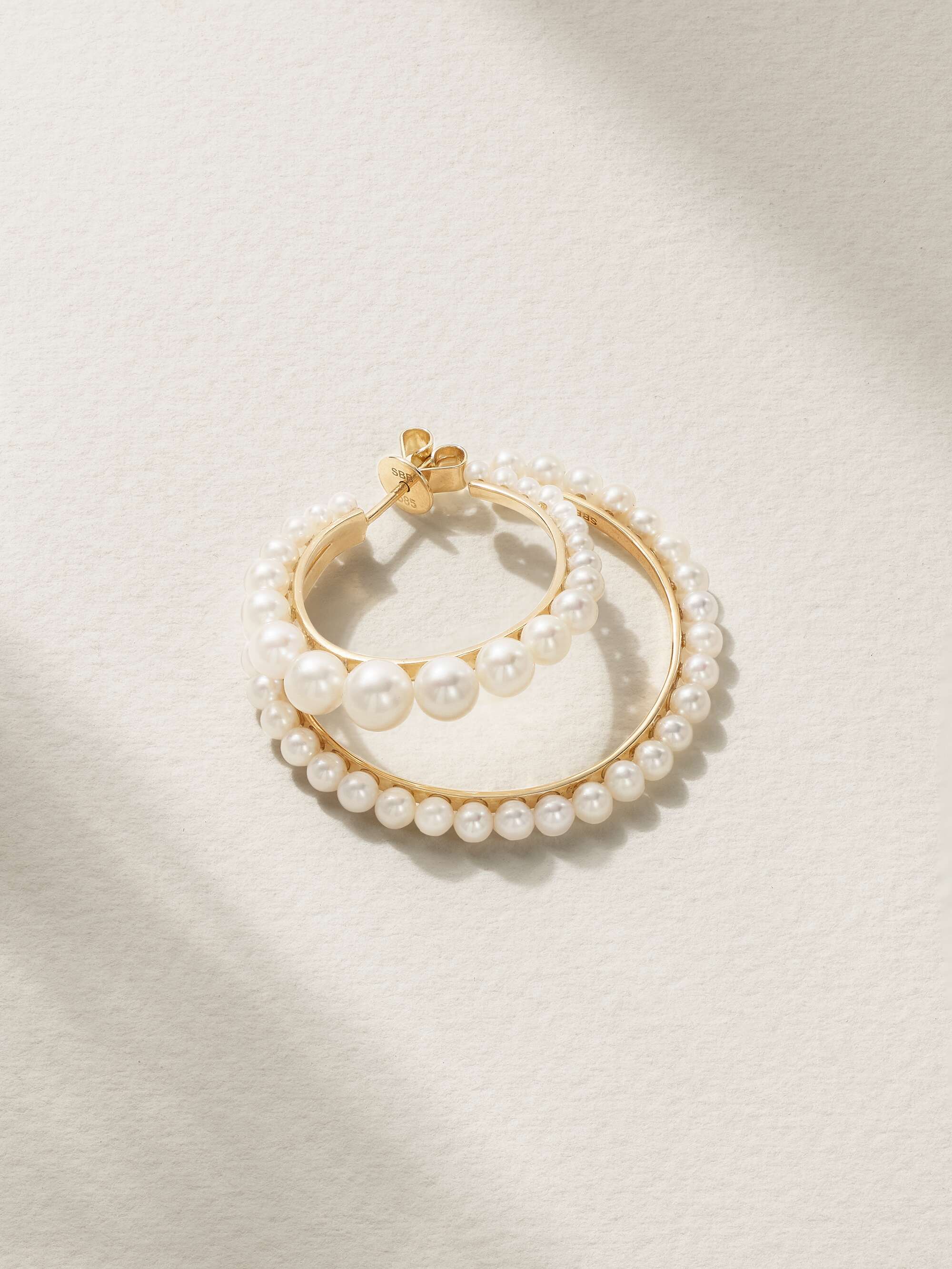 SOPHIE BILLE BRAHE Boucle Perle 14-karat recycled gold pearl single ...