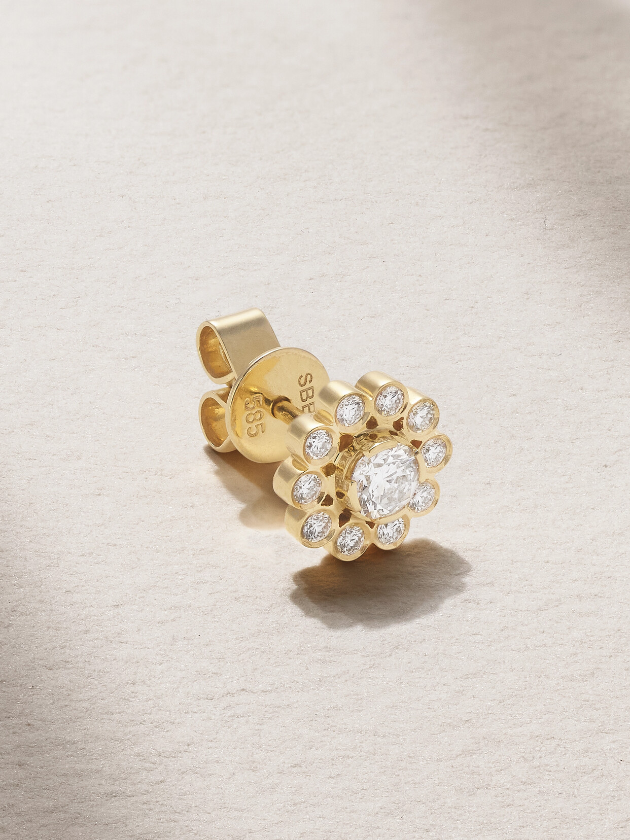 Sophie Bille Brahe - Soleil 18-karat Recycled Gold Diamond Single Earring - One size