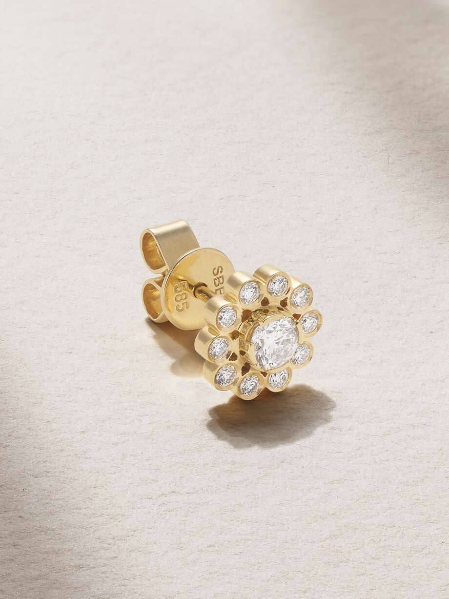 net-a-porter.com | Soleil 18-karat recycled gold diamond single earring