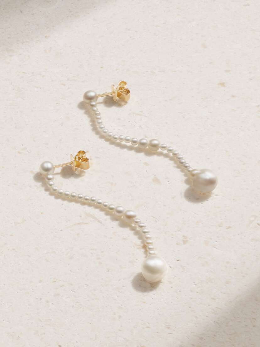 Sophie Bille Brahe Promenade De Claude 14-karat Recycled Gold Pearl Earrings