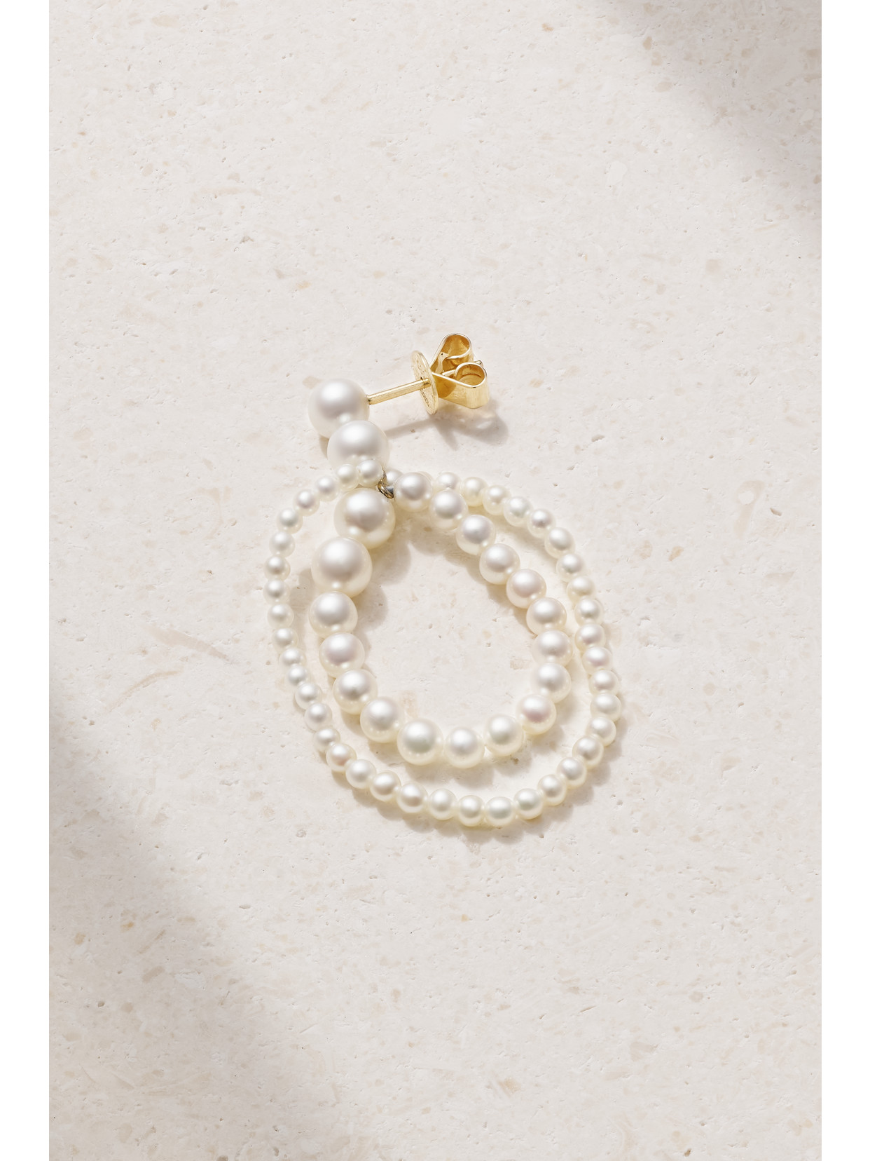 Sophie Bille Brahe - Wrapped 14-karat Recycled Gold Pearl Single Earring - One size