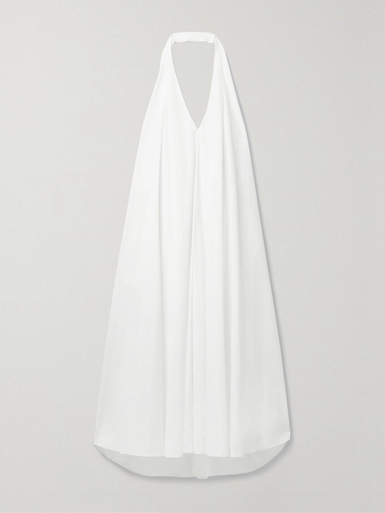 Lafayette148 - Halterneck Cotton-poplin Midi Dress - White