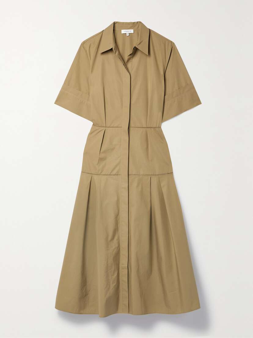 LAFAYETTE 148 Cotton Midi Shirt Dress
