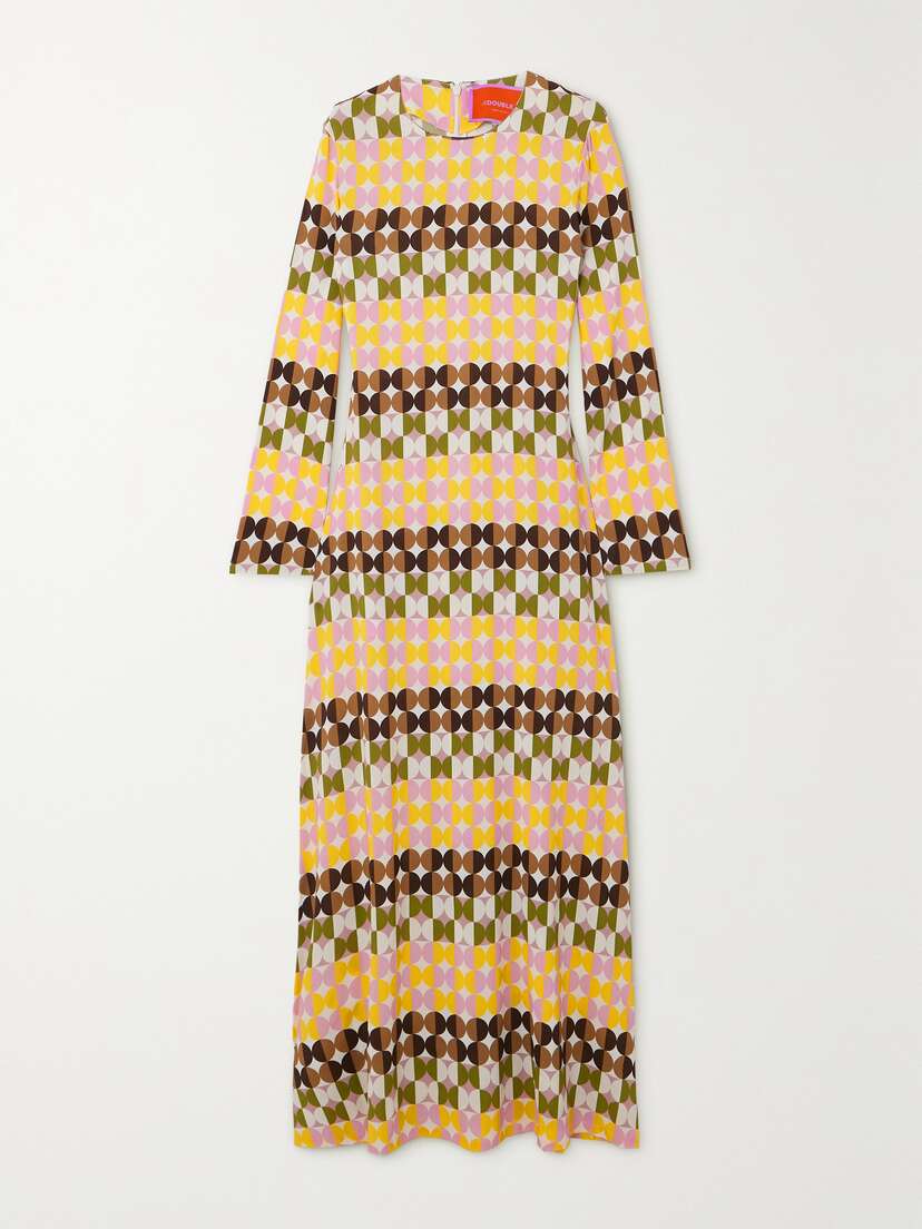 La DoubleJ Printed Stretch-crepe Midi Dress - xx large