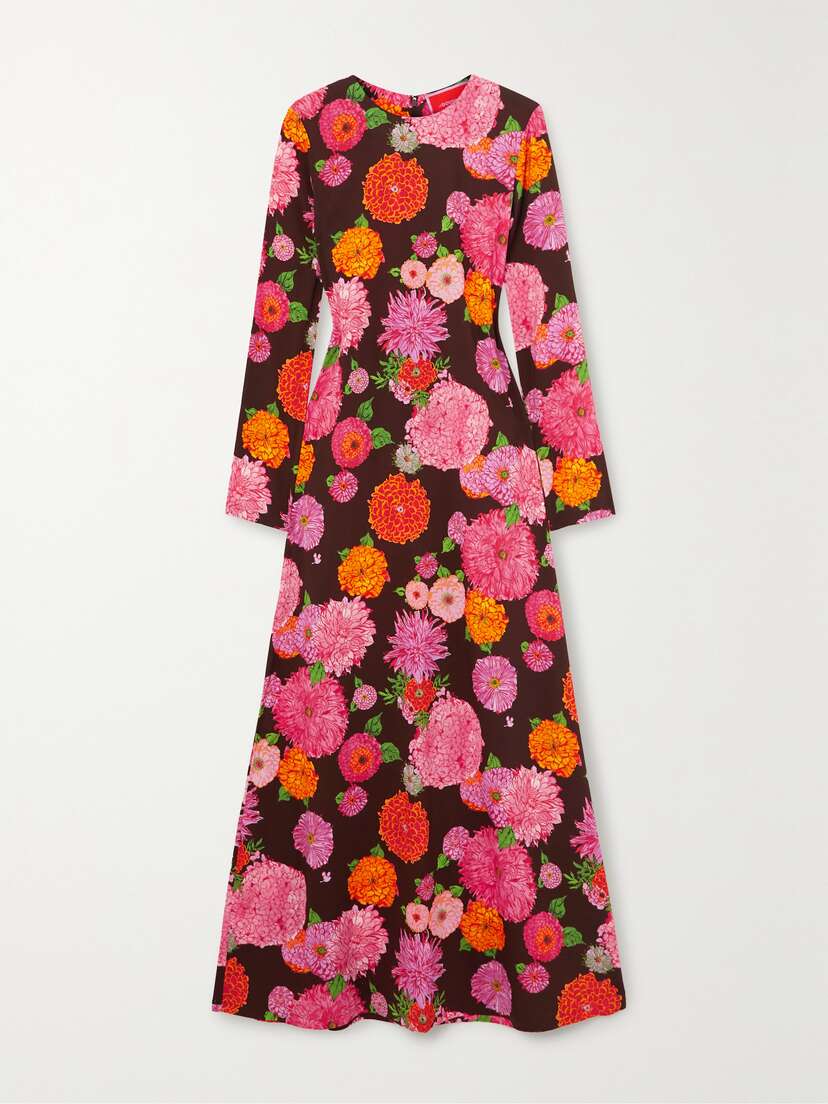 La DoubleJ Floral-print Stretch-crepe Maxi Dress - xx large