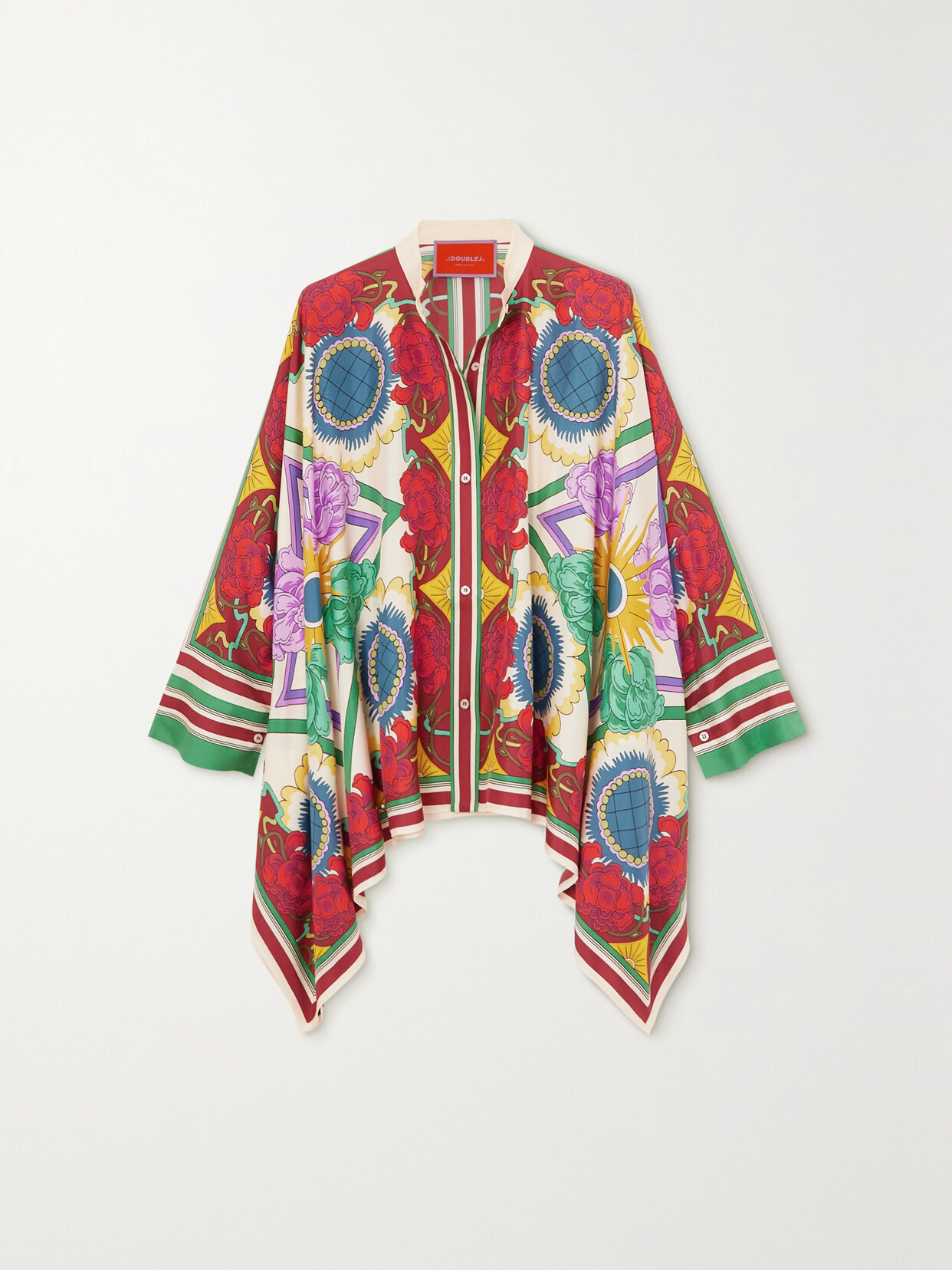 La DoubleJ - Foulard Printed Silk-twill Shirt - Multi