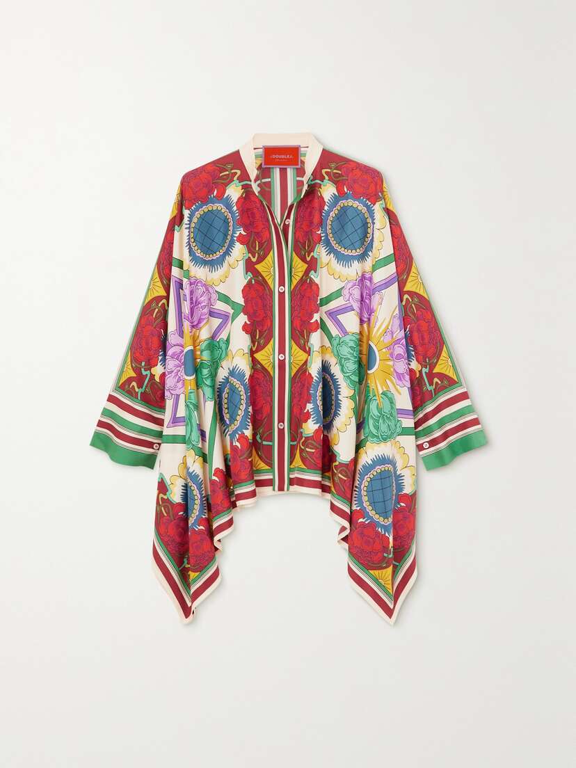 La DoubleJ Foulard Printed Silk-twill Shirt