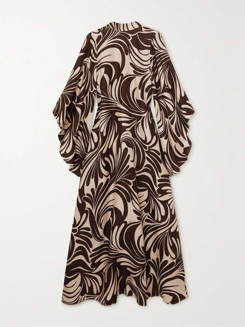 La DoubleJ Magnifico Printed Silk-twill Maxi Dress - xx large