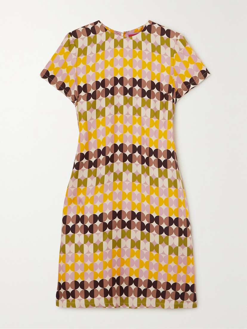 La DoubleJ Mini Swing Printed Silk-twill Mini Dress - xx large