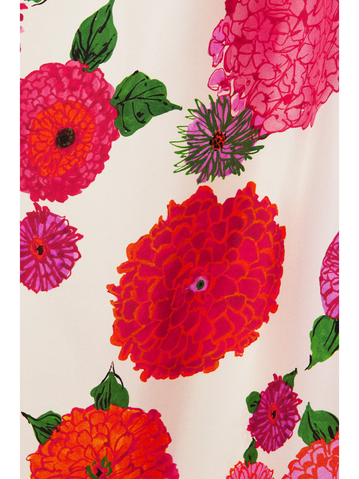 LA DOUBLEJ ROY ONE-SHOULDER FLORAL-PRINT SILK-TWILL MAXI DRESS