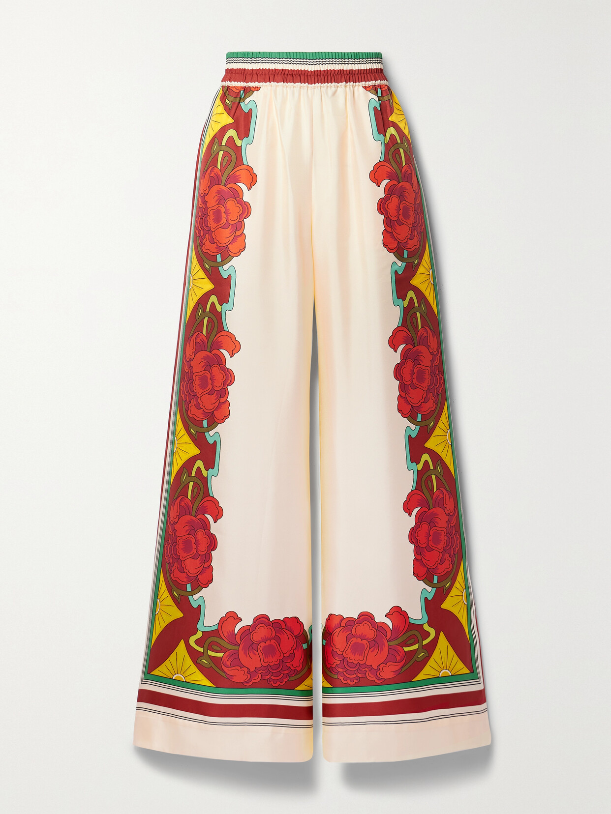 La Doublej Floral-print Palazzo Trousers In Foulard Liberty Piazzato
