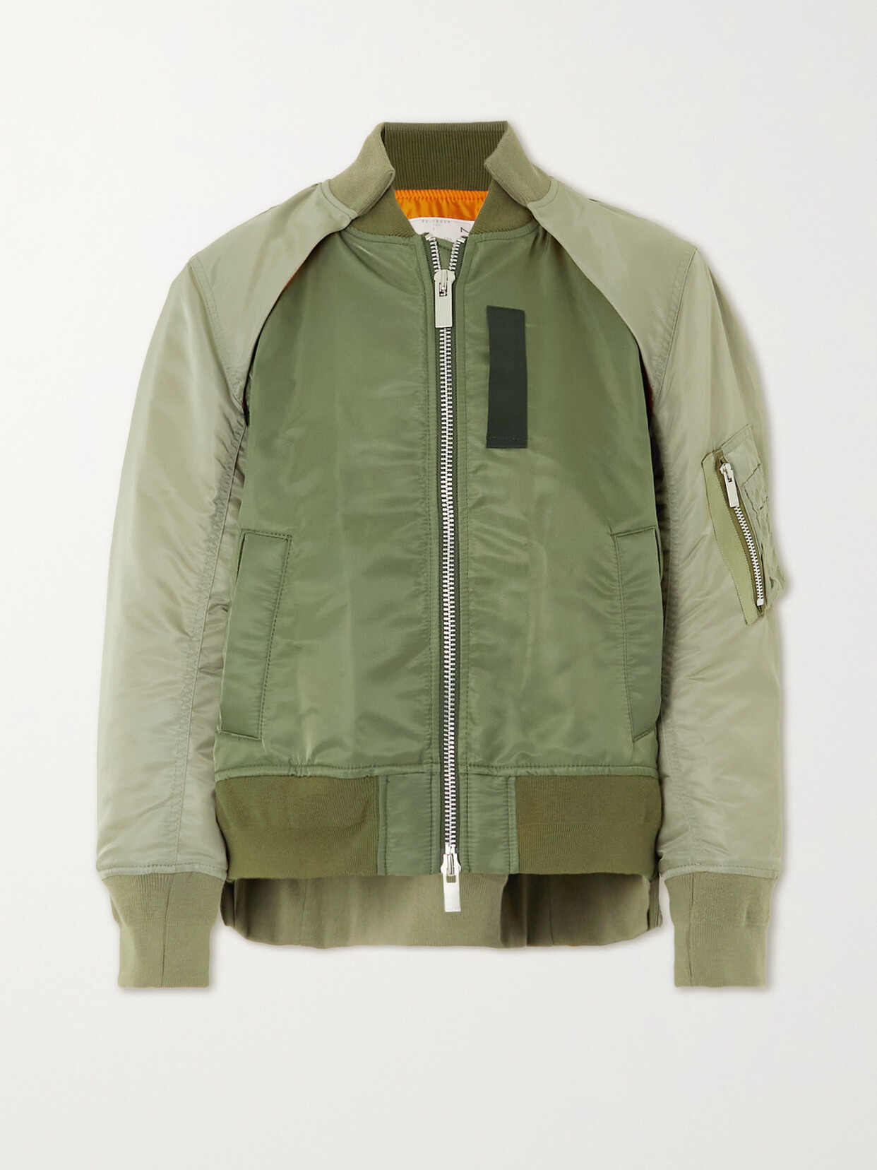 SACAI PANELED SHELL BOMBER JACKET