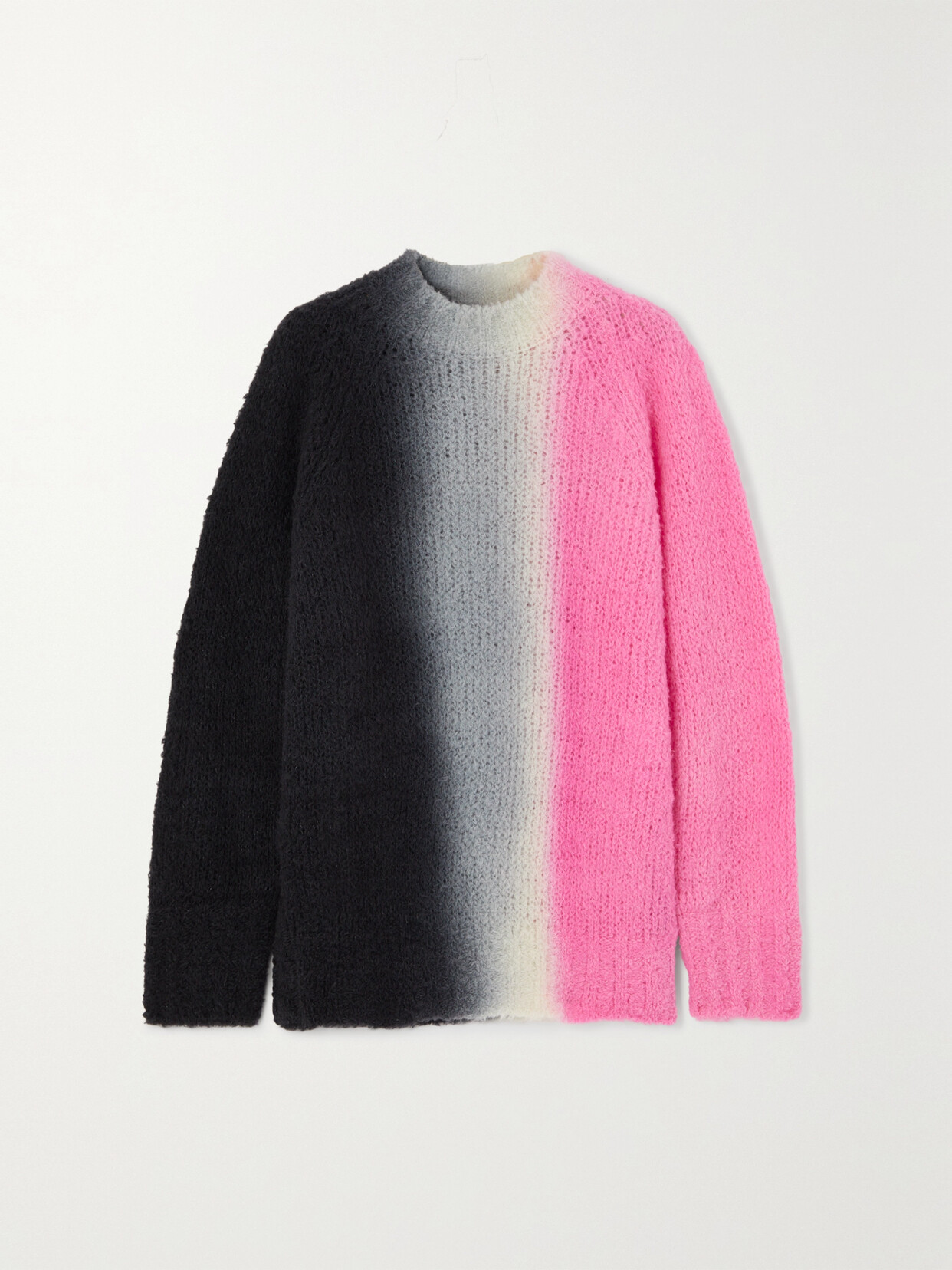 Sacai - Tie-dyed Wool-blend Sweater - Pink