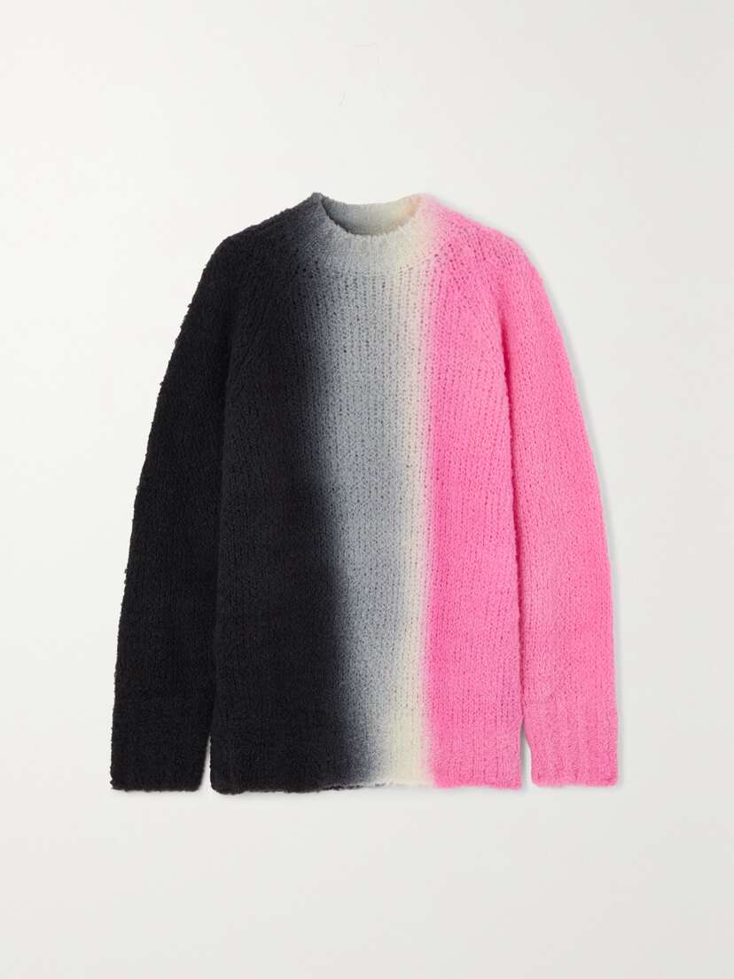 Sacai Tie-dyed Wool-blend Sweater