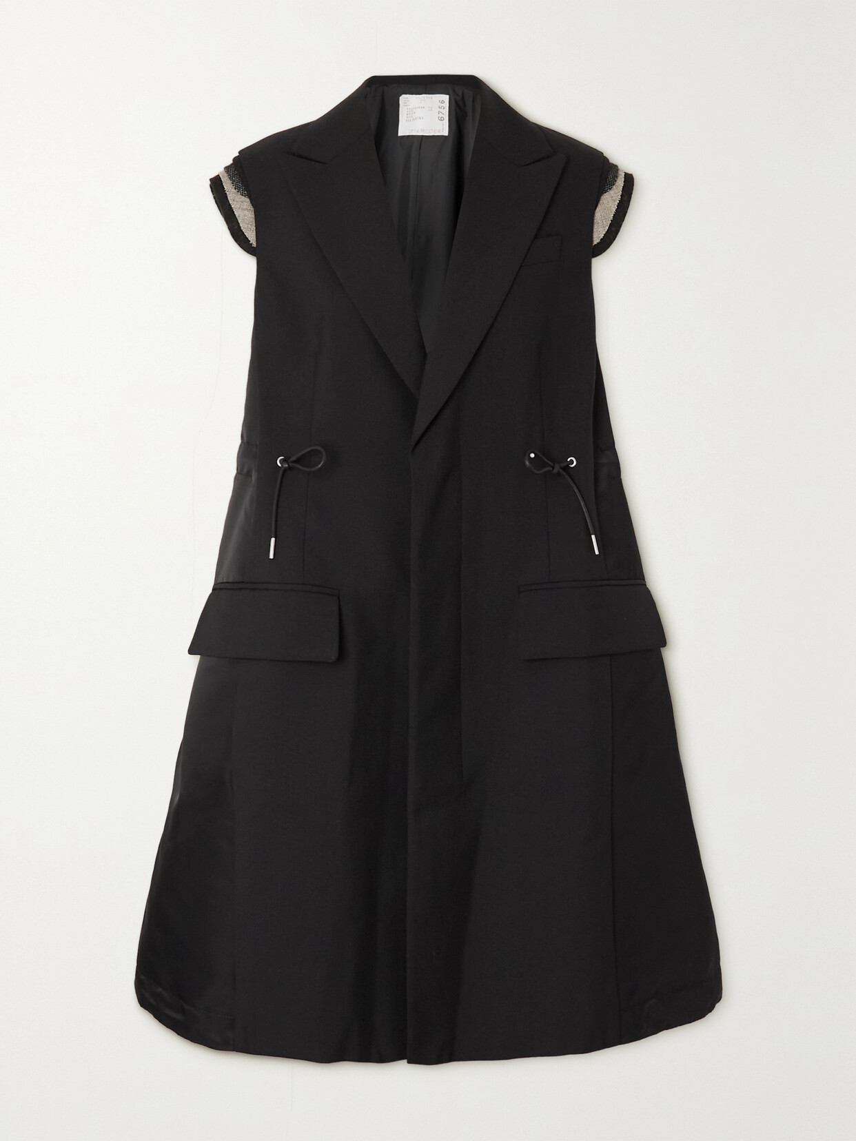 Sacai - Wool-blend And Shell Vest - Black