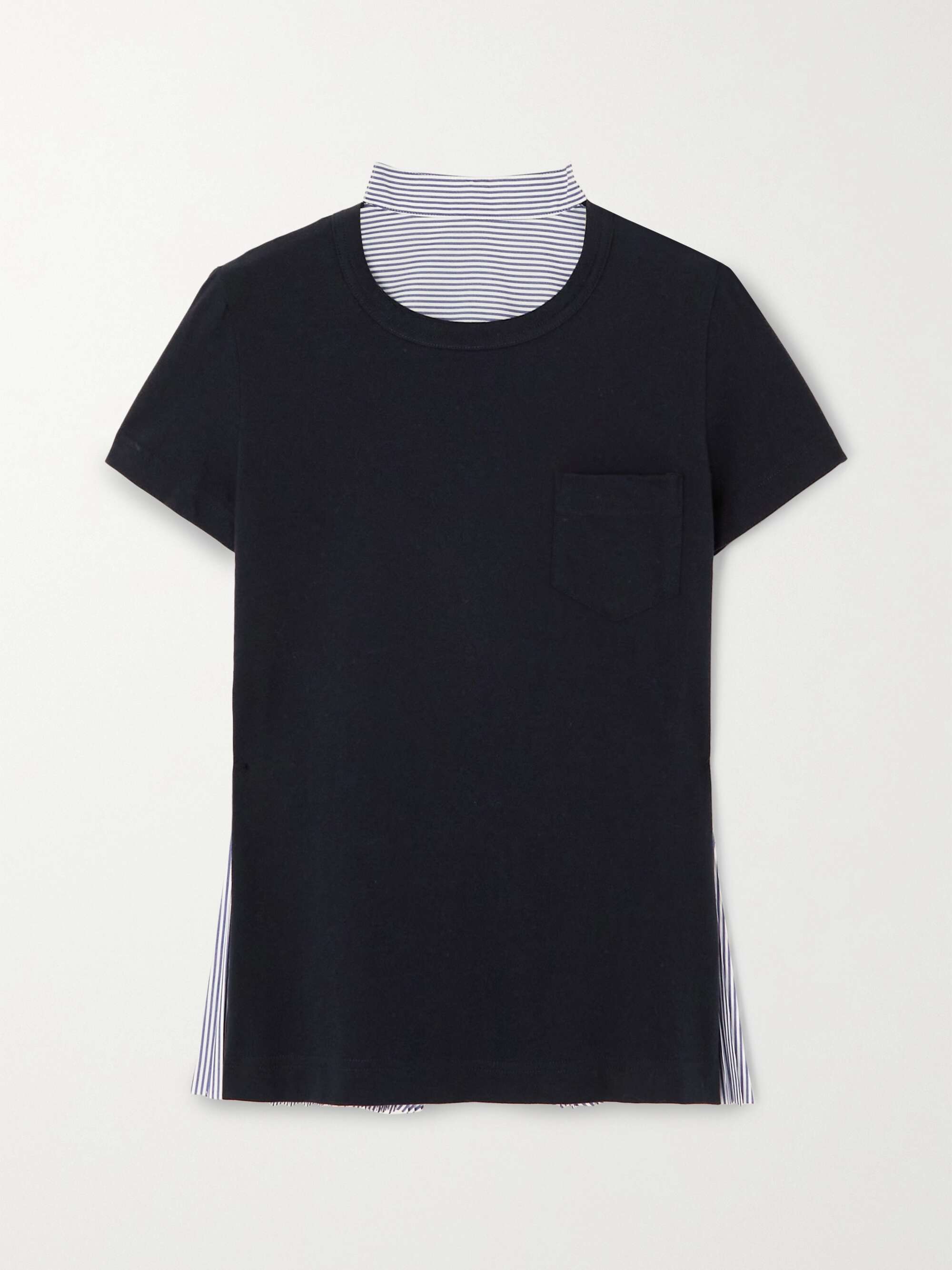 Poplin x Cotton Jersey T-Shirt