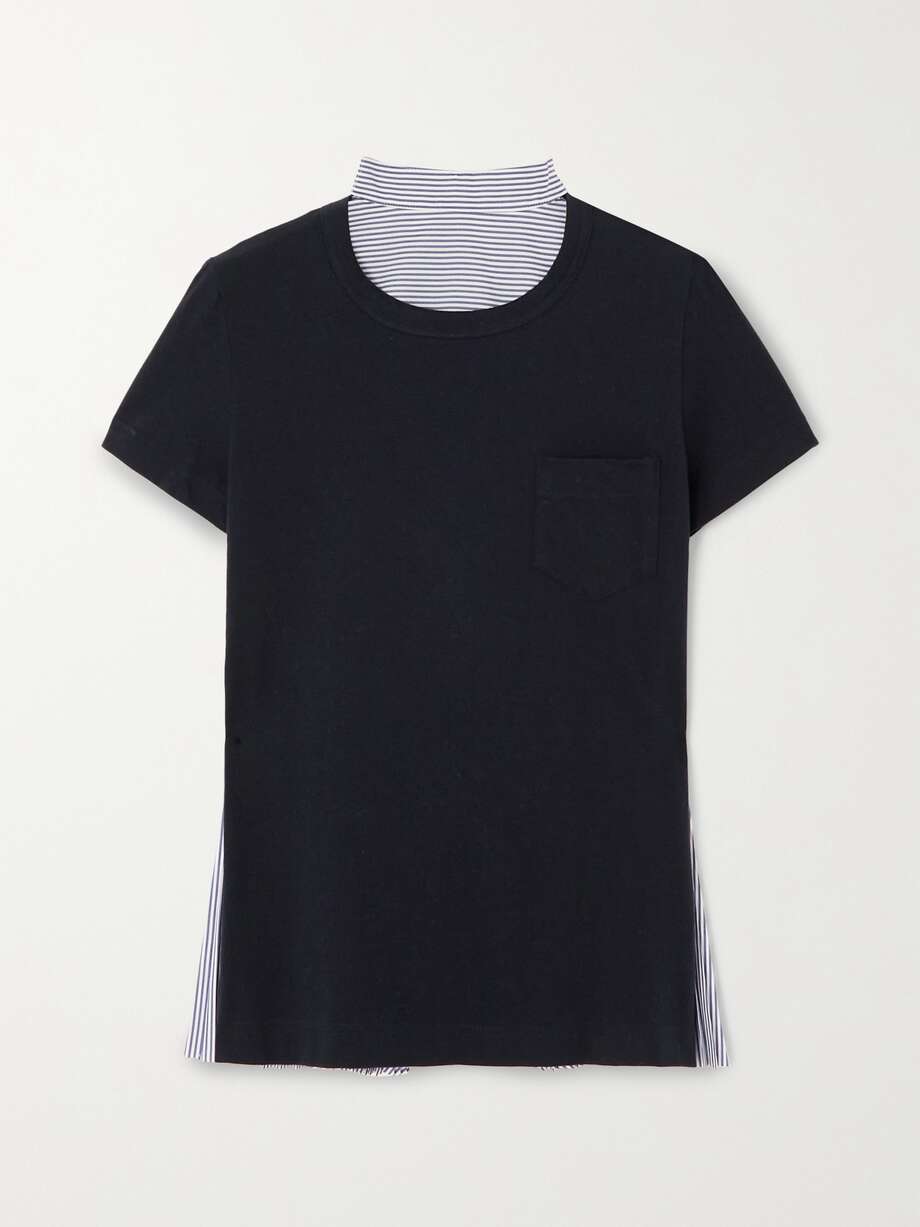 Cotton Poplin x Cotton Jersey T-Shirt