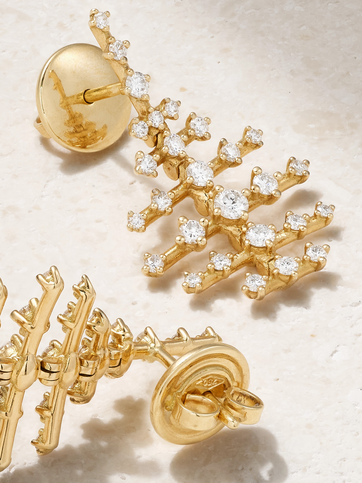 Fernando Jorge Disco Mini 18-karat Gold Diamond Earrings In Gold