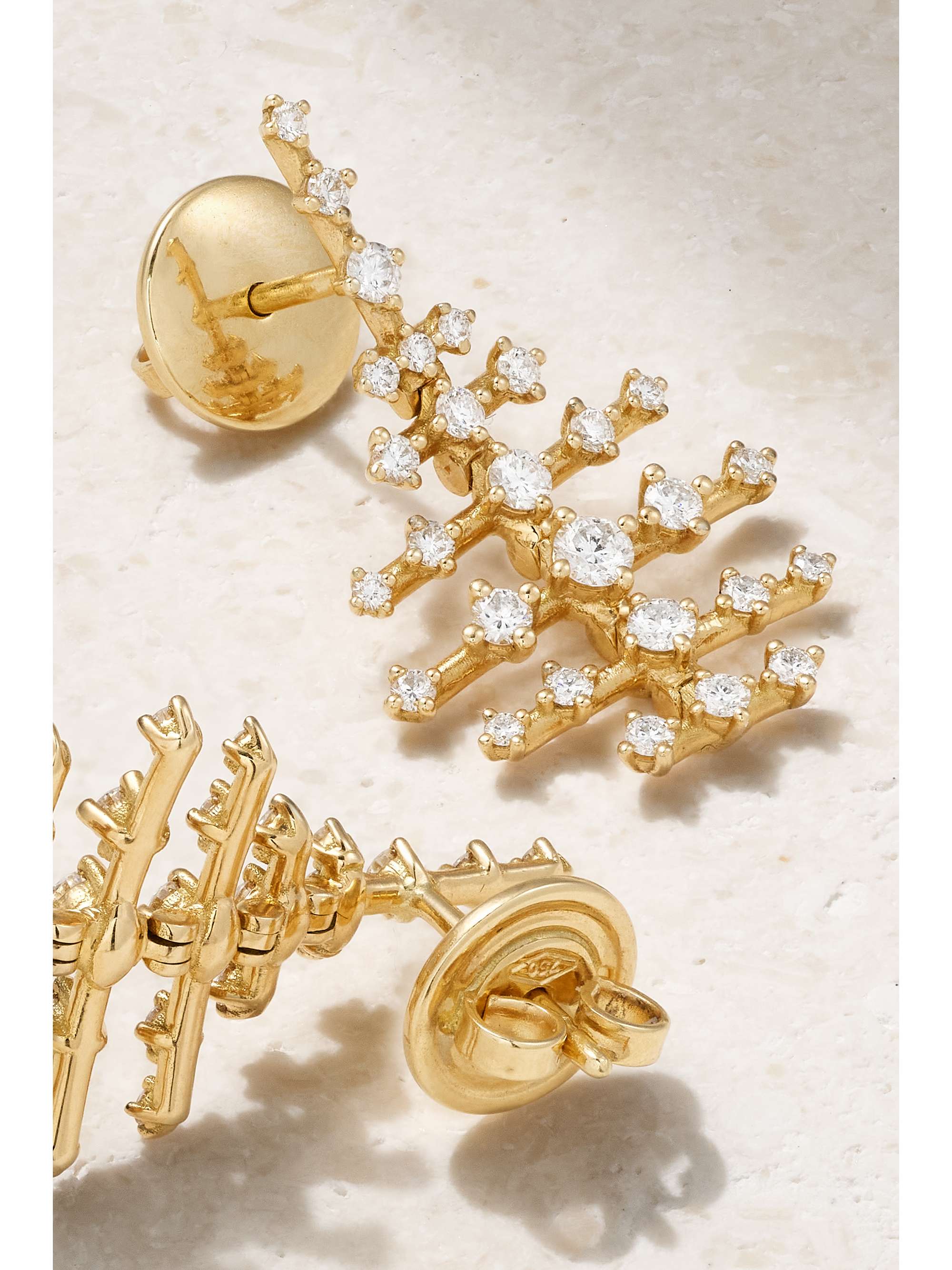 FERNANDO JORGE Disco Mini 18-karat gold diamond earrings
