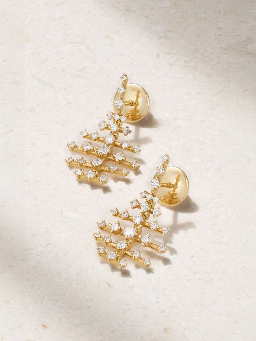 Fernando Jorge Disco Mini 18-karat Gold Diamond Earrings