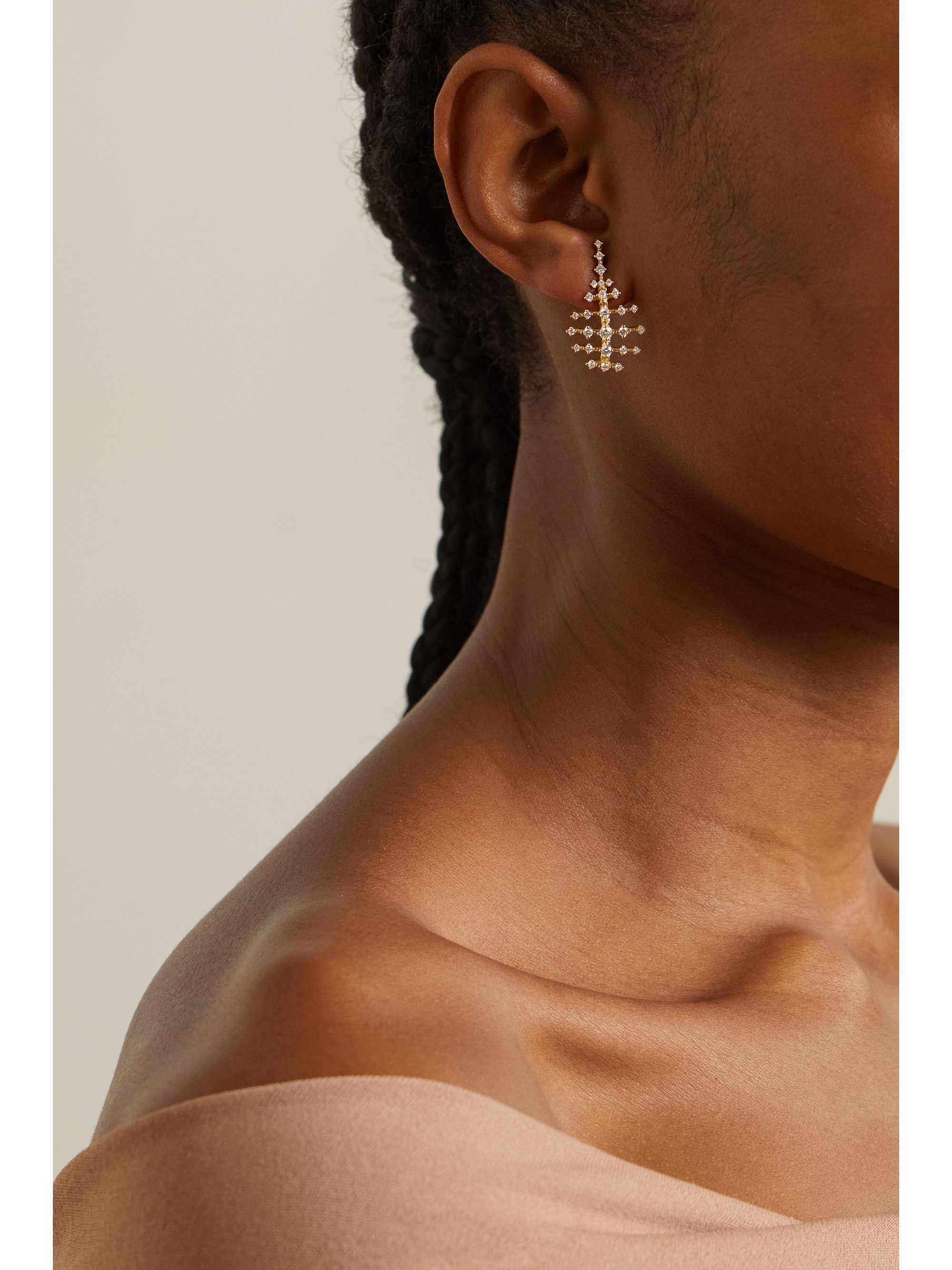FERNANDO JORGE Disco Mini 18-karat gold diamond earrings