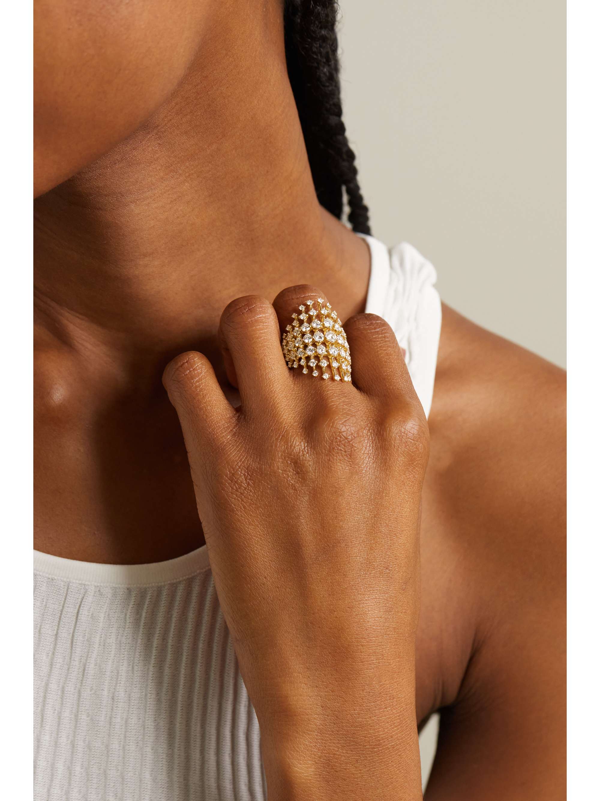FERNANDO JORGE Disco Medium 18-karat gold diamond ring
