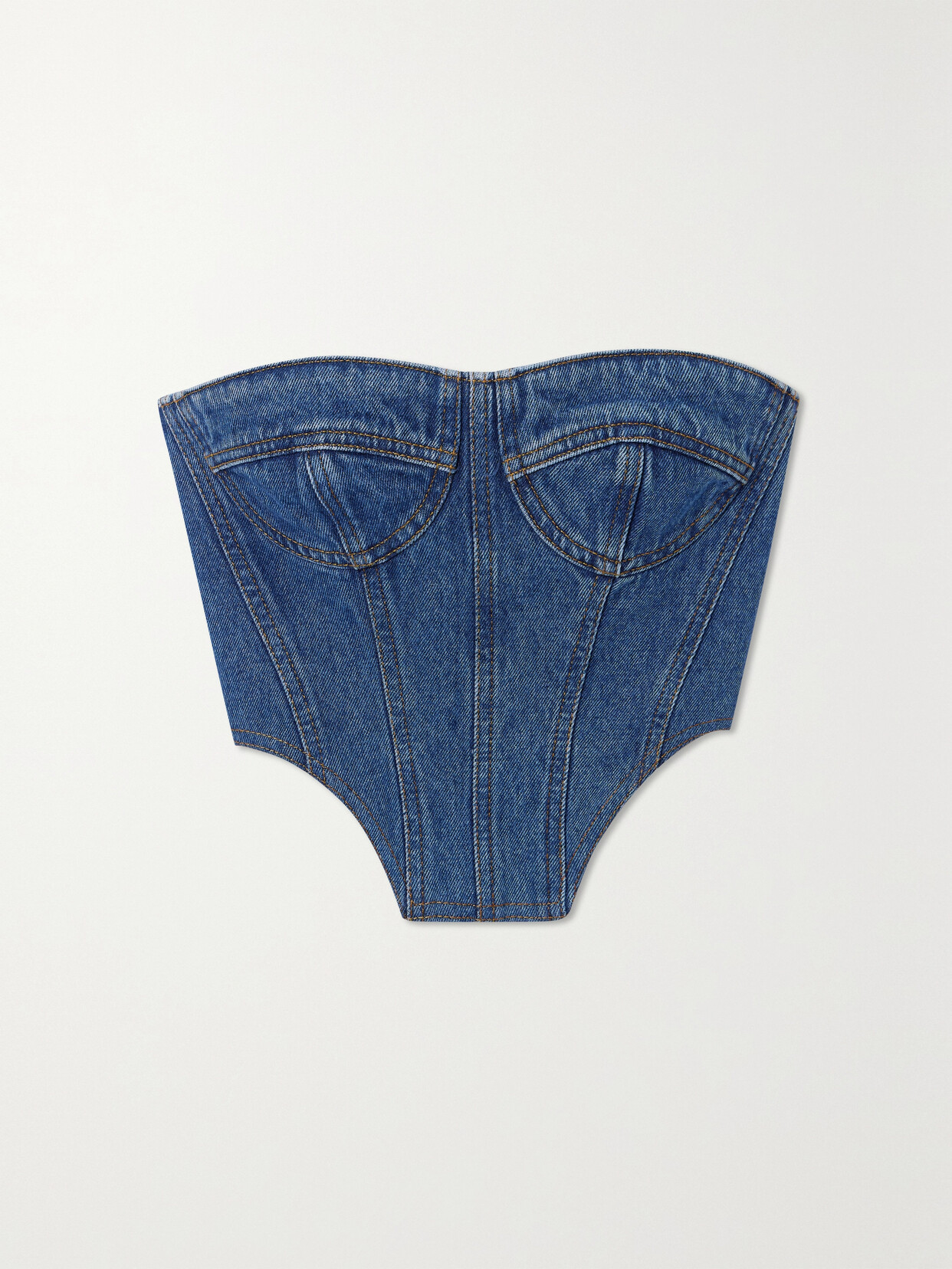 David Koma Denim Bustier Top