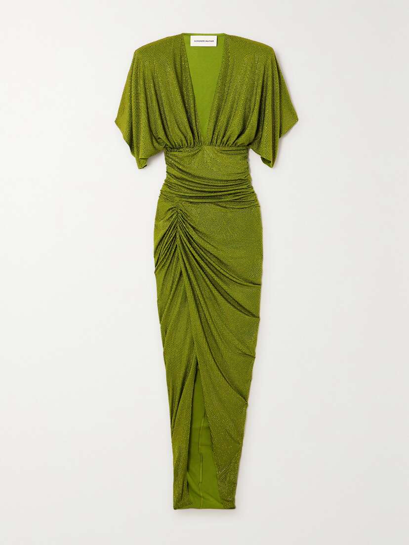 ALEXANDRE VAUTHIER Ruched Crystal-embellished Stretch-jersey Maxi Dress