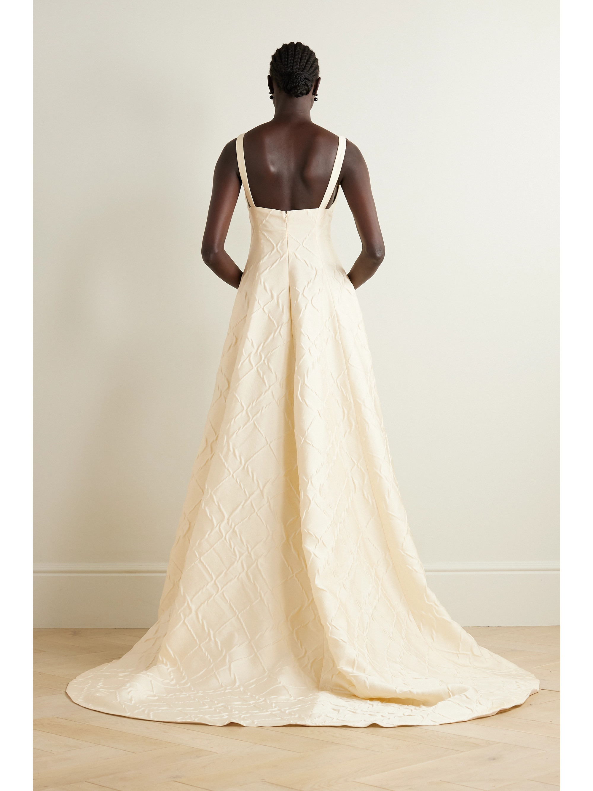 Emilia Wickstead Merise pleated cloqué gown