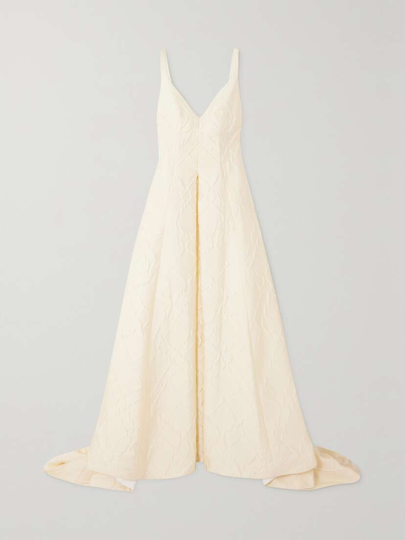 Emilia Wickstead Merise Pleated Cloqué Gown