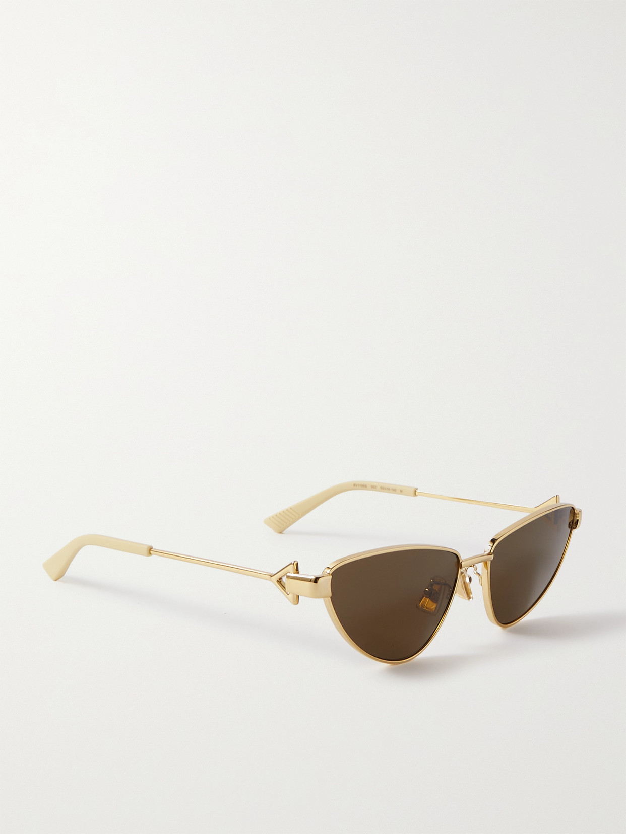 Bottega Veneta Cat-eye Gold-tone Sunglasses In Gold
