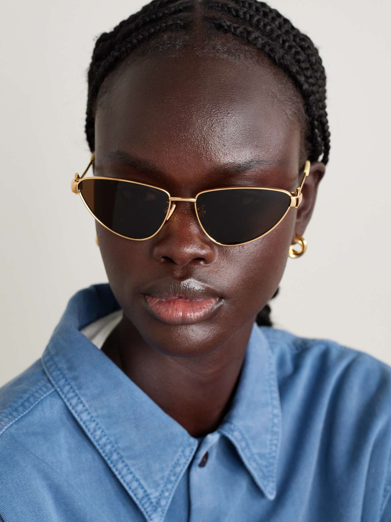 BOTTEGA EYEWEAR Cateye goldtone sunglasses NETAPORTER
