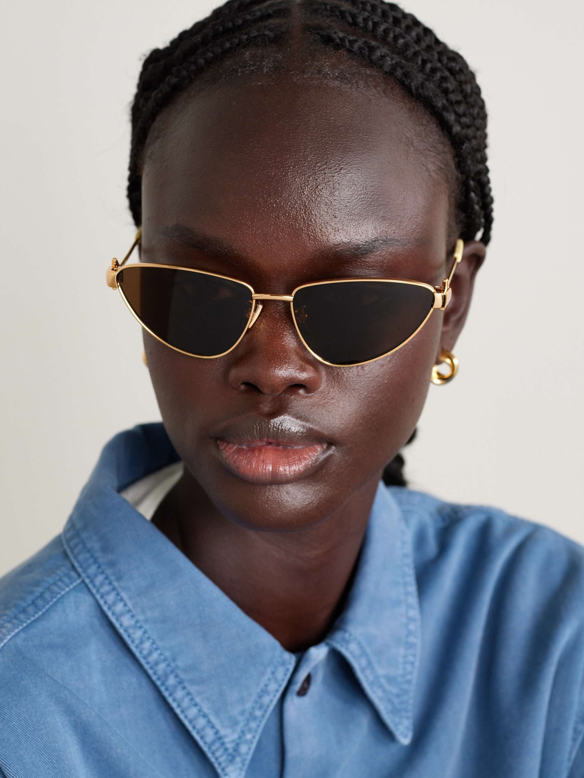 BOTTEGA EYEWEAR Cateye goldtone sunglasses NETAPORTER