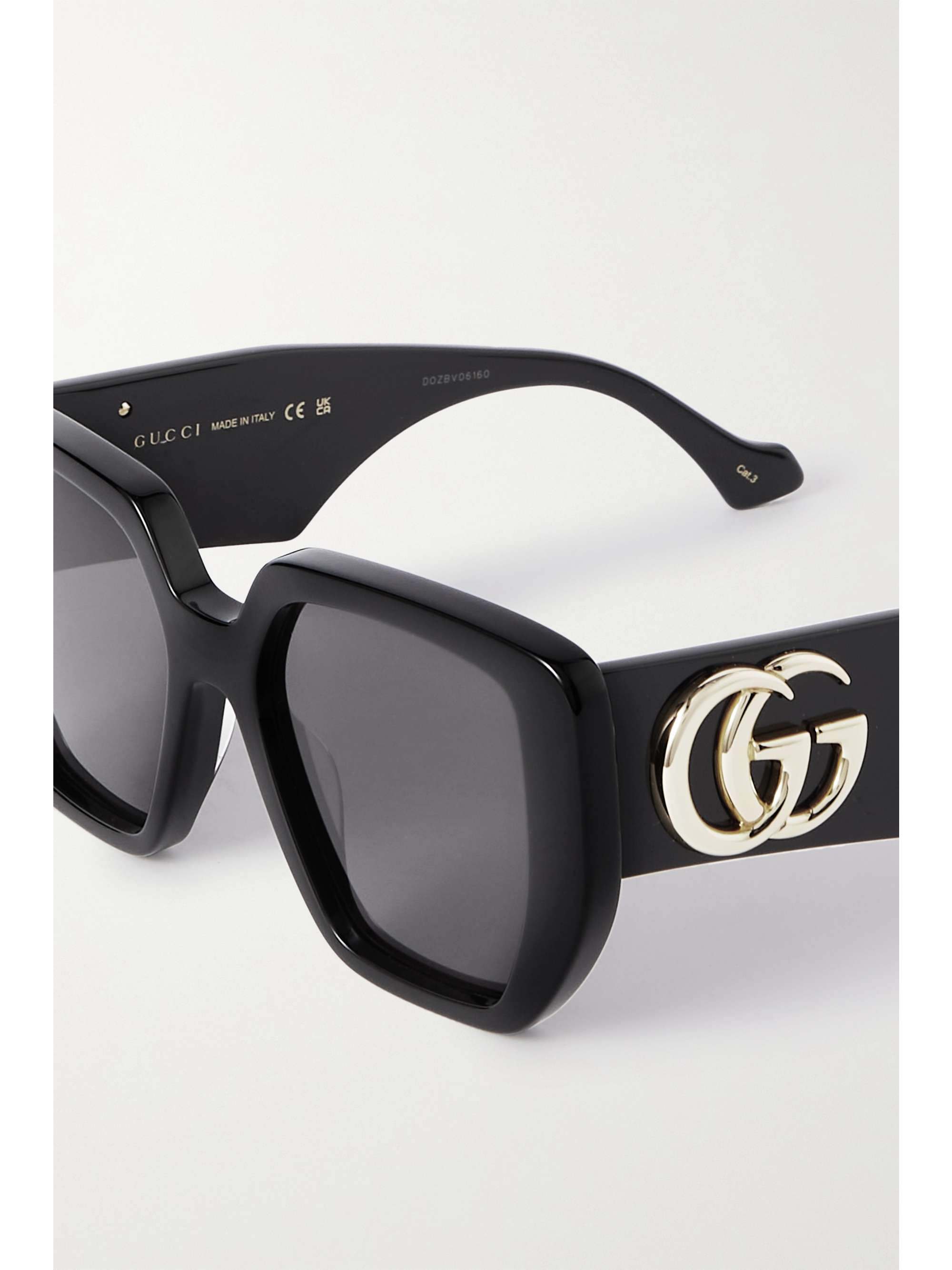 GUCCI EYEWEAR Oversized square-frame acetate sunglasses