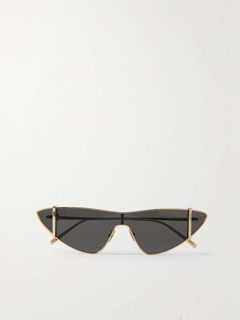 Saint Laurent Eyewear Cat-eye Gold-tone Sunglasses
