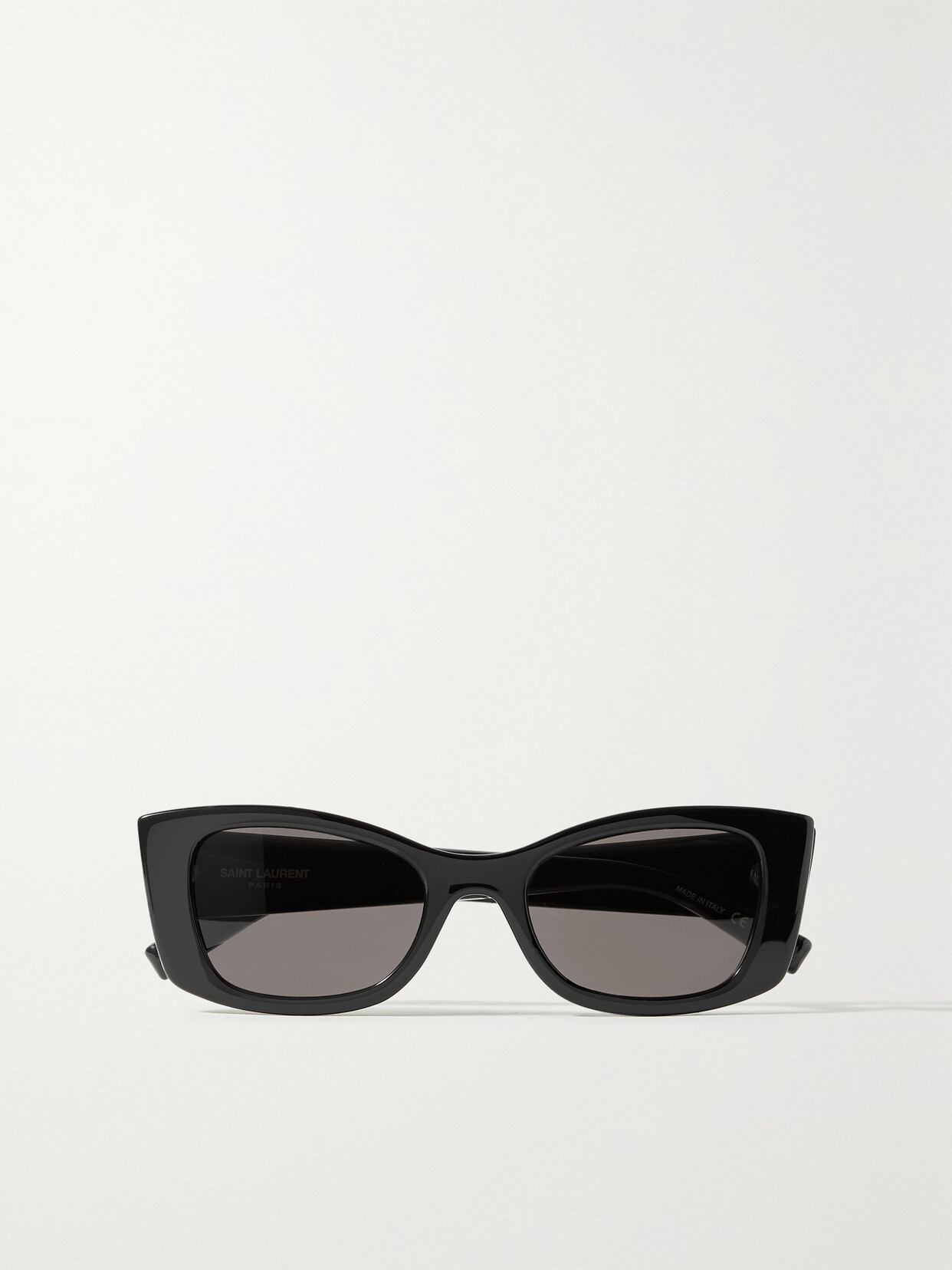 Shop Saint Laurent Cat-eye Acetate Sunglasses In Black