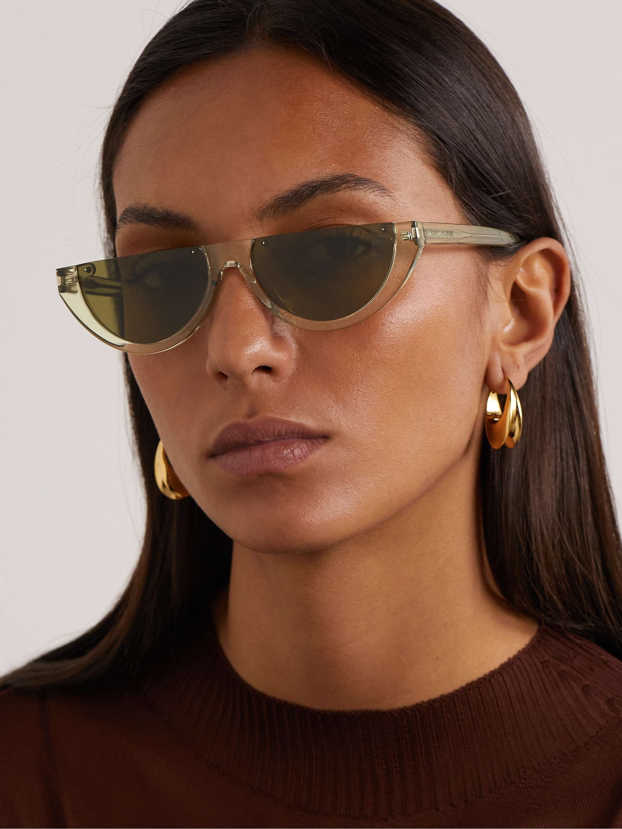 SAINT LAURENT EYEWEAR Cateye acetate sunglasses NETAPORTER