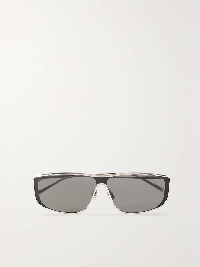 Saint Laurent Eyewear Luna D-frame Silver-tone Sunglasses