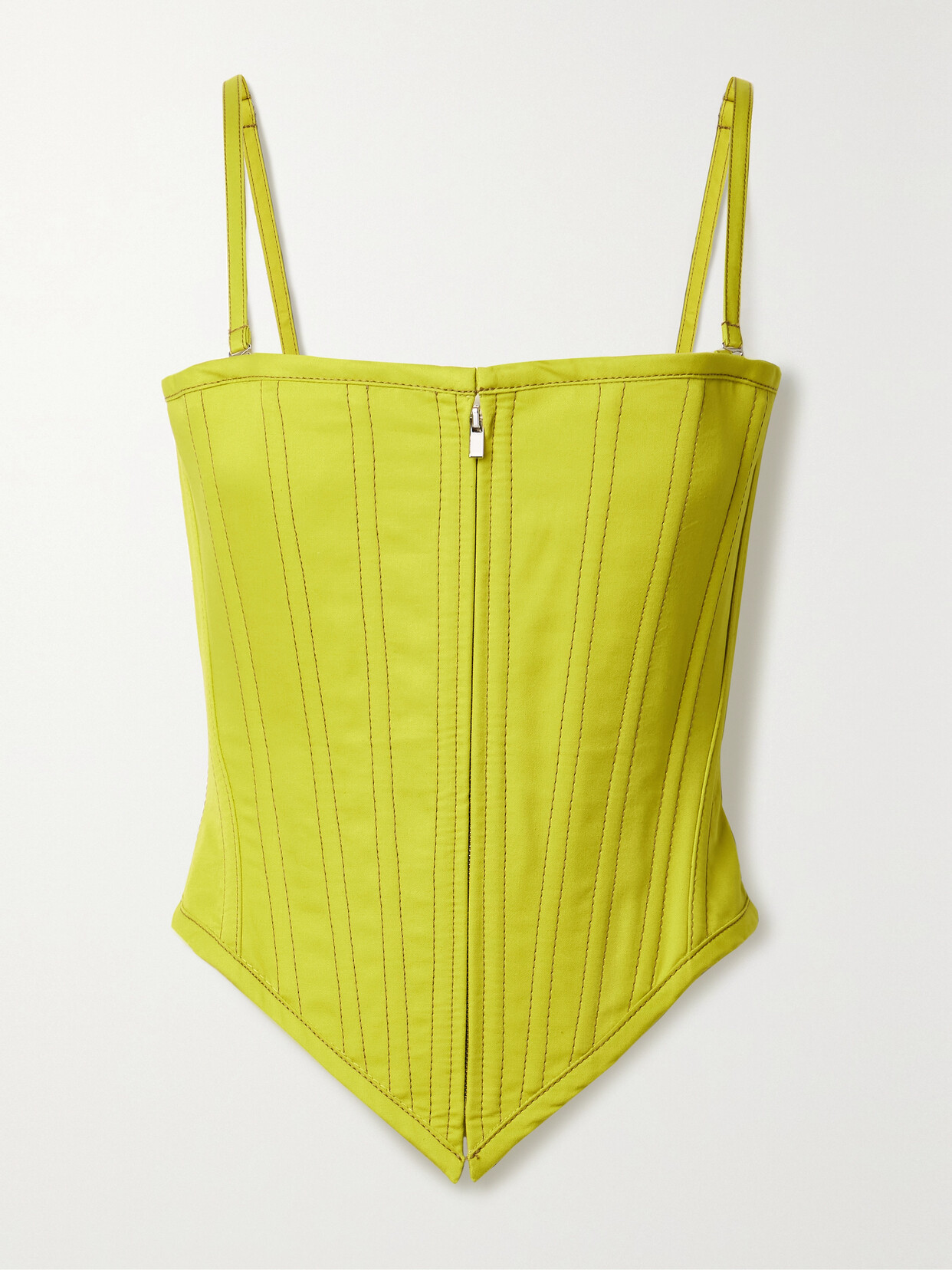 Christopher John Rogers - Stay Cotton-twill Bustier Top - Yellow