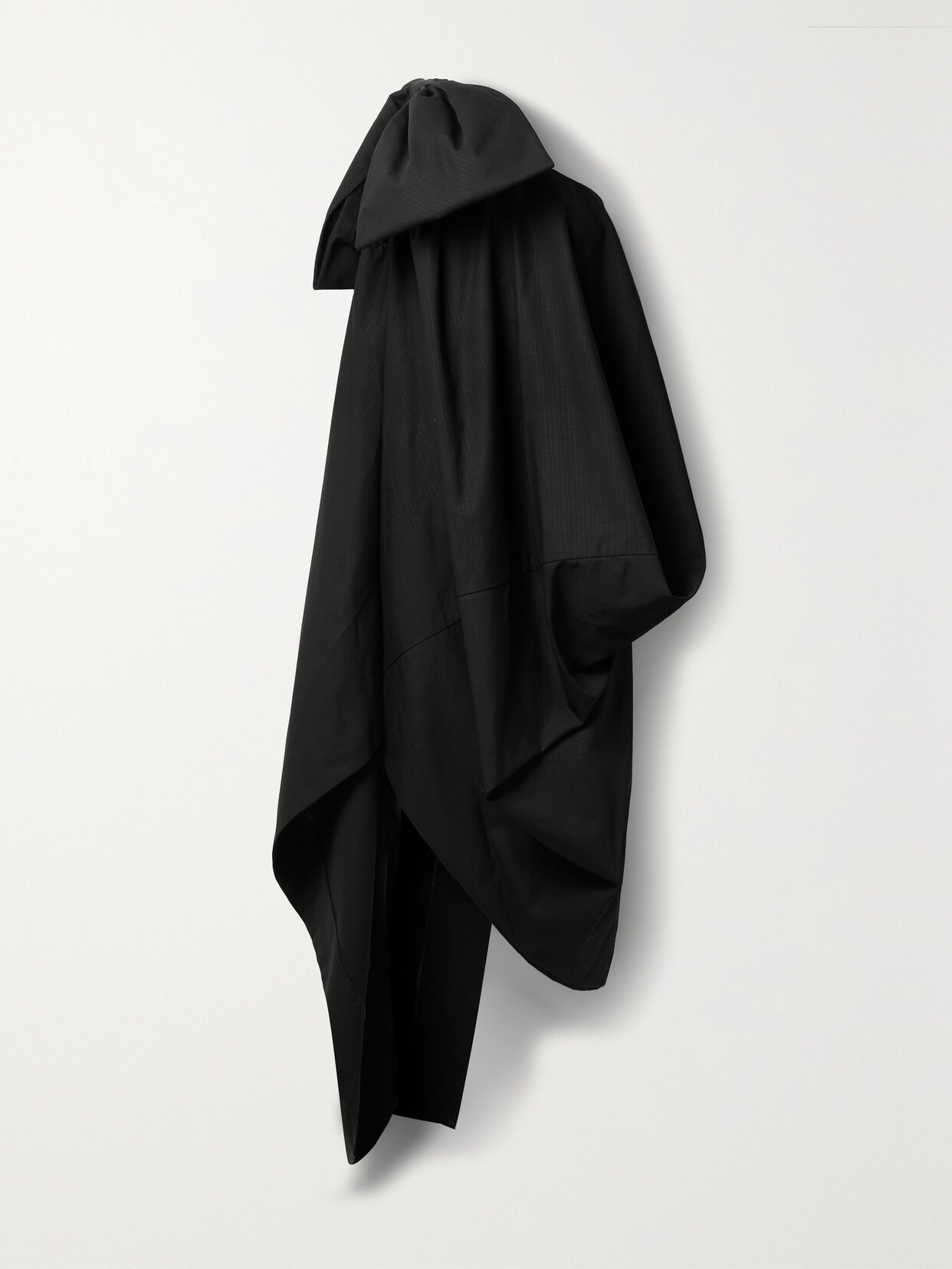 Christopher John Rogers - One-shoulder Bow-detailed Draped Cotton-ripstop Midi Dress - Black