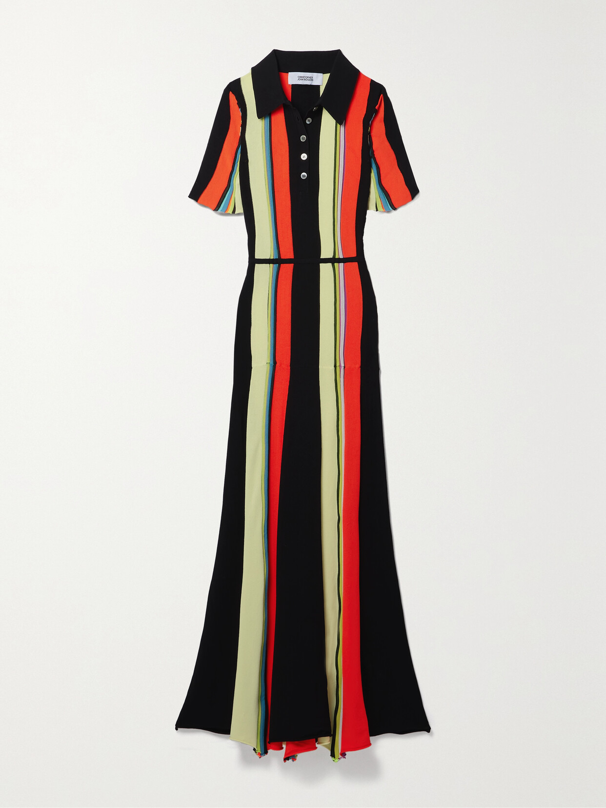 Christopher John Rogers - Striped Stretch-knit Maxi Dress - Multi