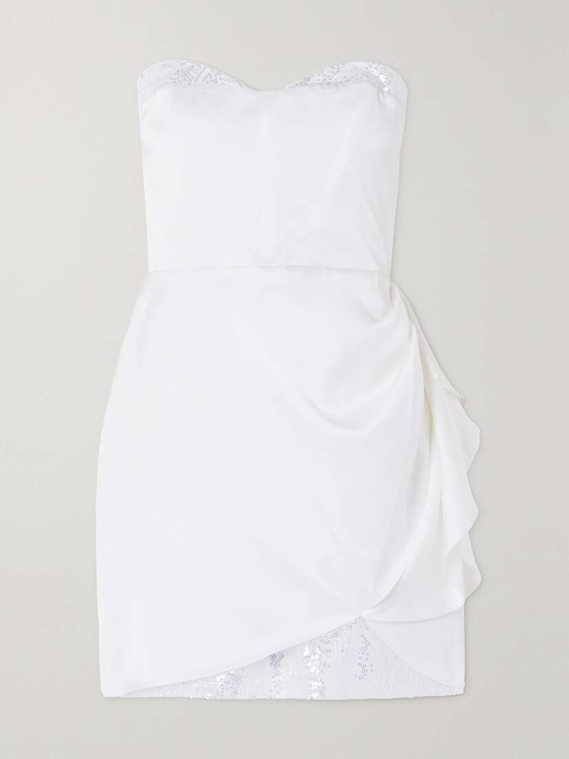 Rime Arodaky Crawford Sequin-embellished Satin-crepe Mini Dress