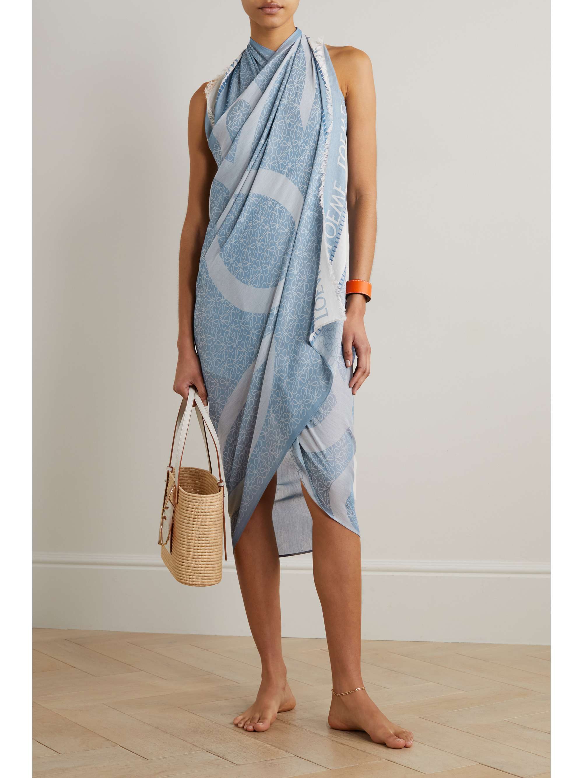 LOEWE + Paula's Ibiza cotton-jacquard pareo