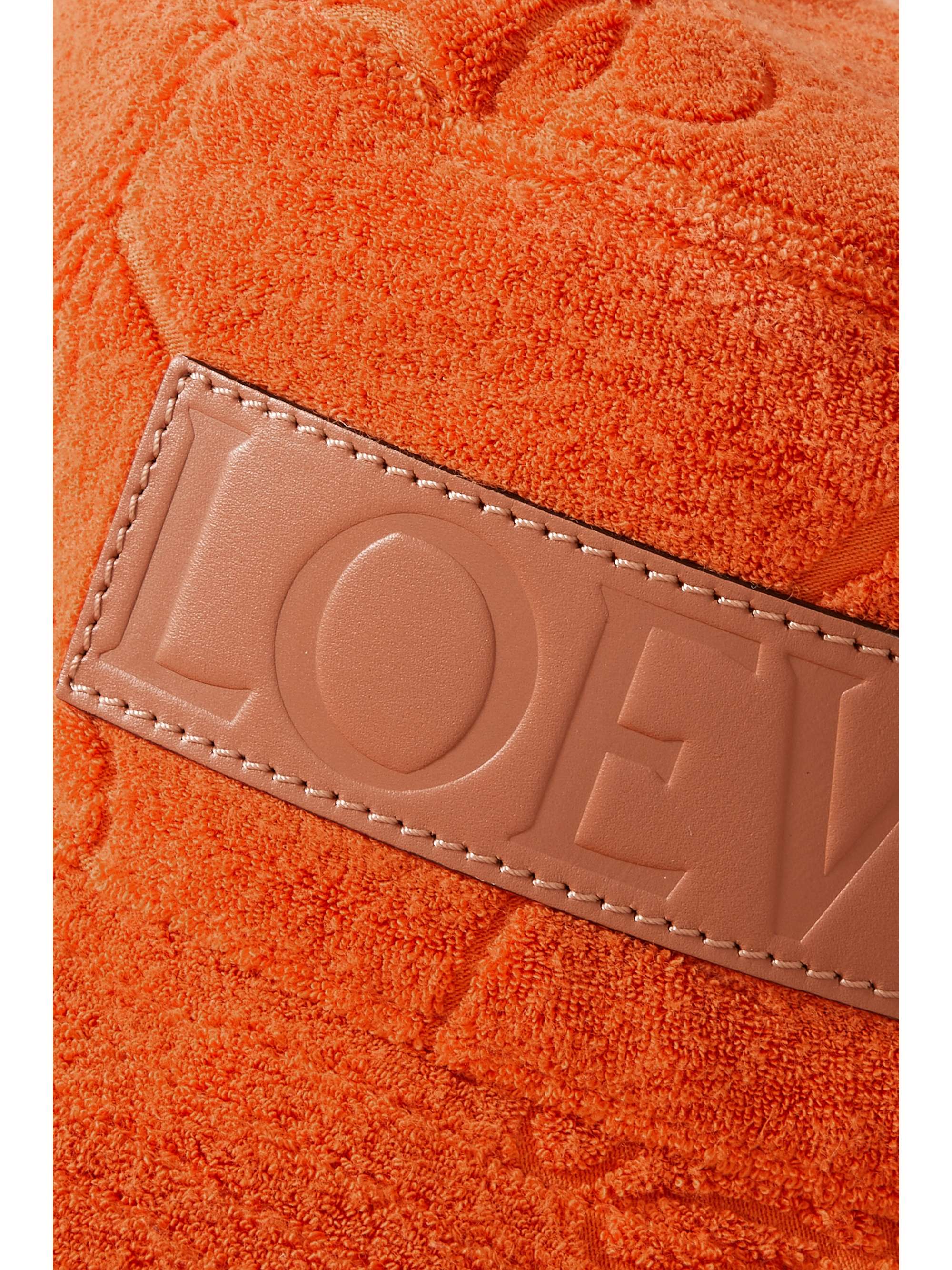 LOEWE + Paula's Ibiza Anagram canvas and leather-trimmed terry bucket hat