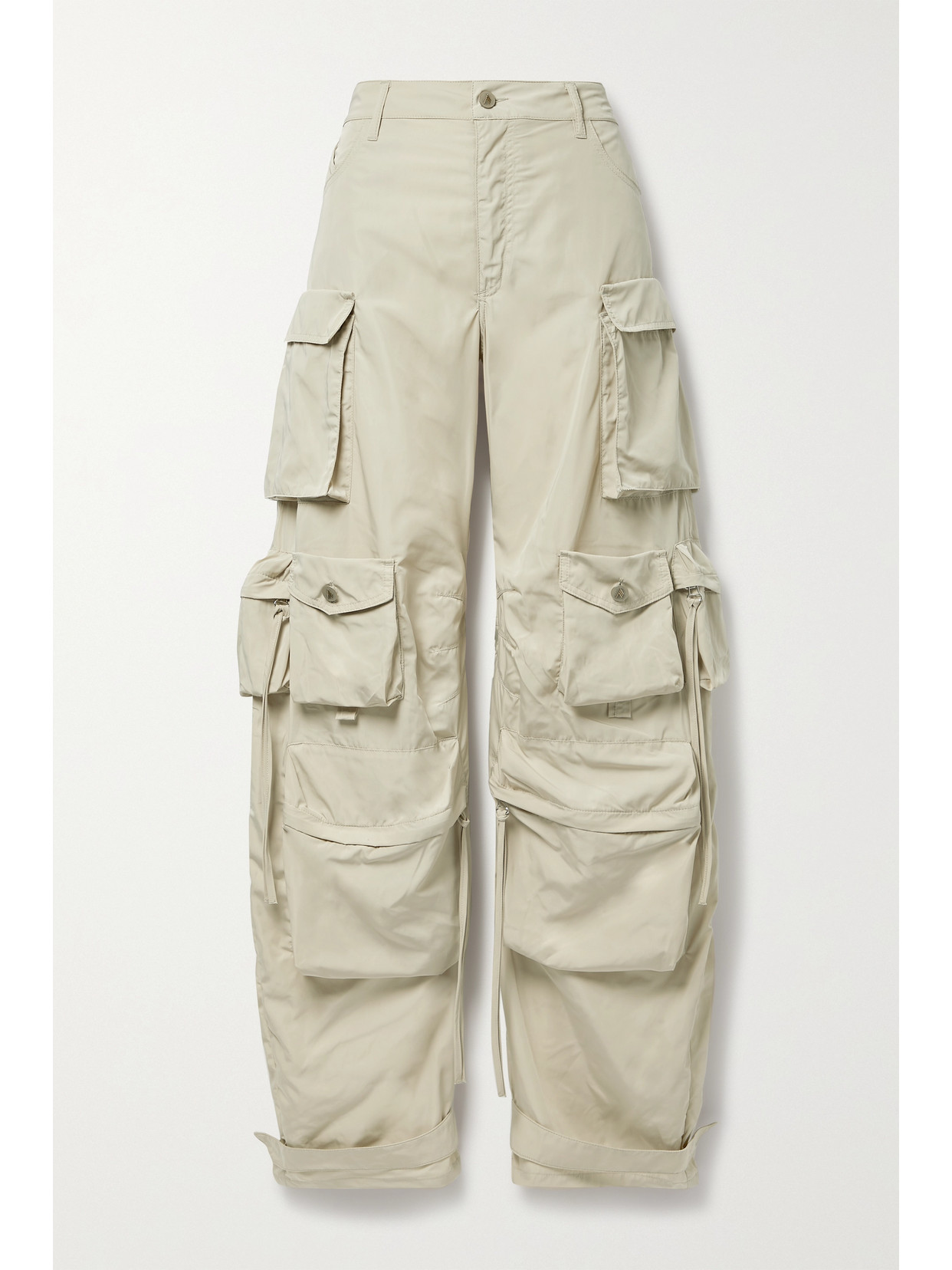 The Attico - Fern Shell Straight-leg Cargo Pants - Ivory