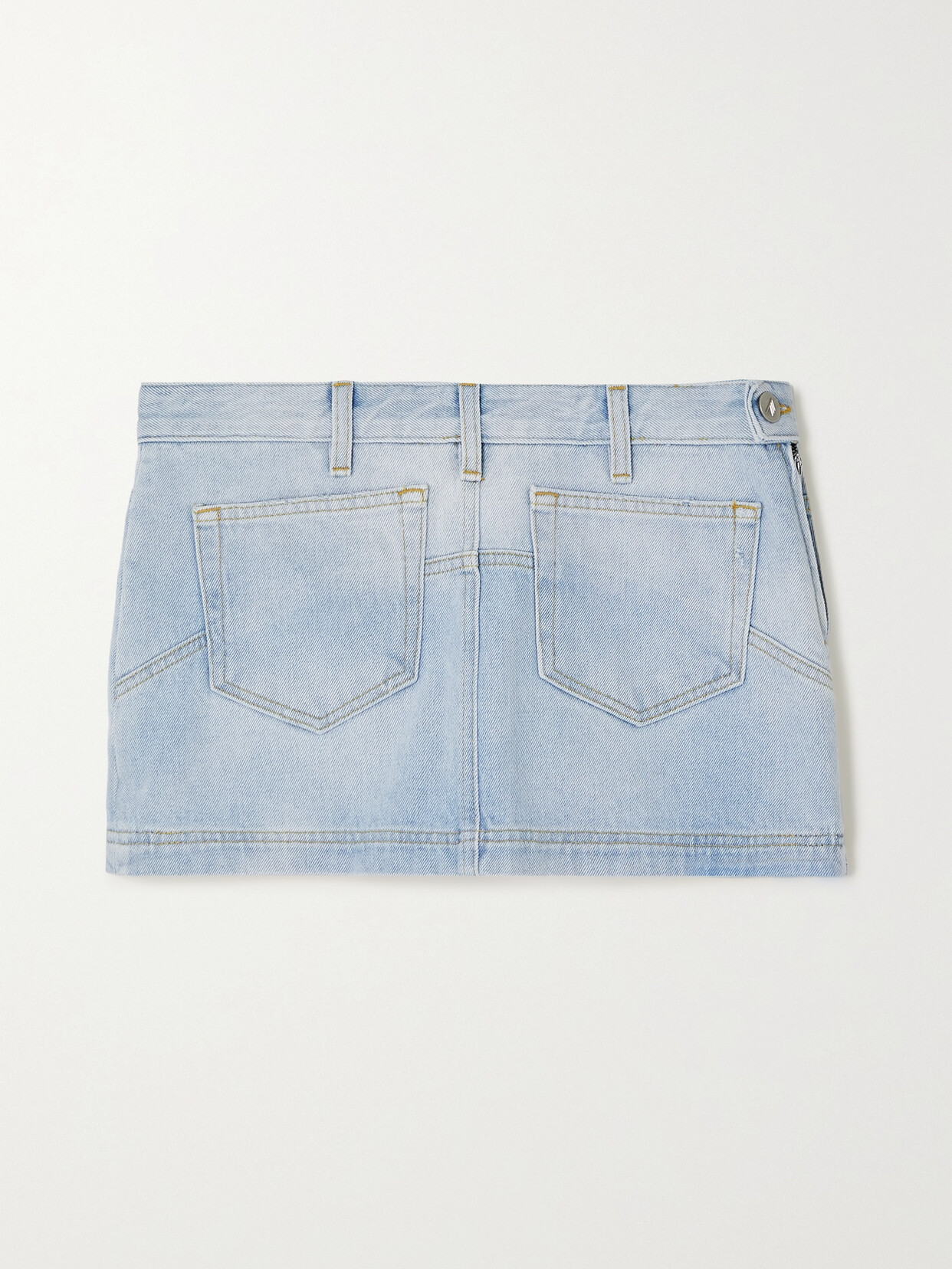 Attico Abra Denim Mini Skirt In Blue