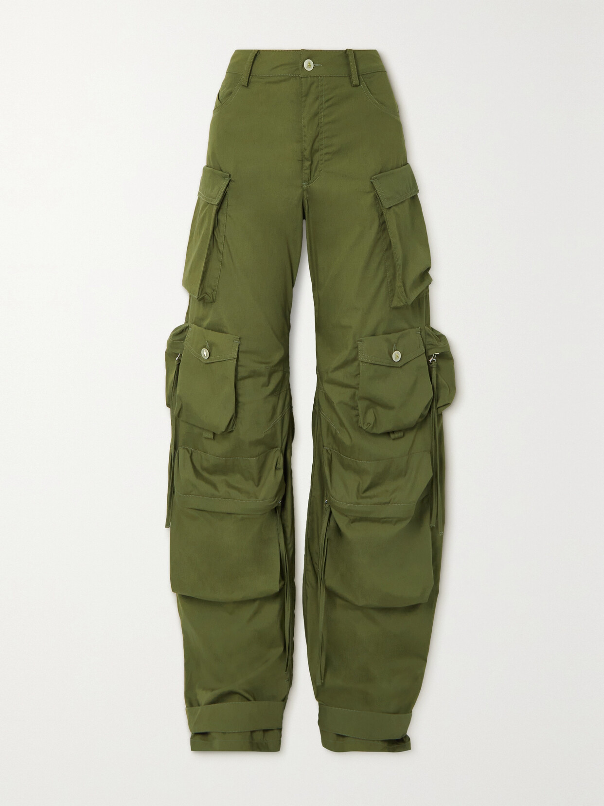 ATTICO FERN CANVAS STRAIGHT-LEG CARGO PANTS