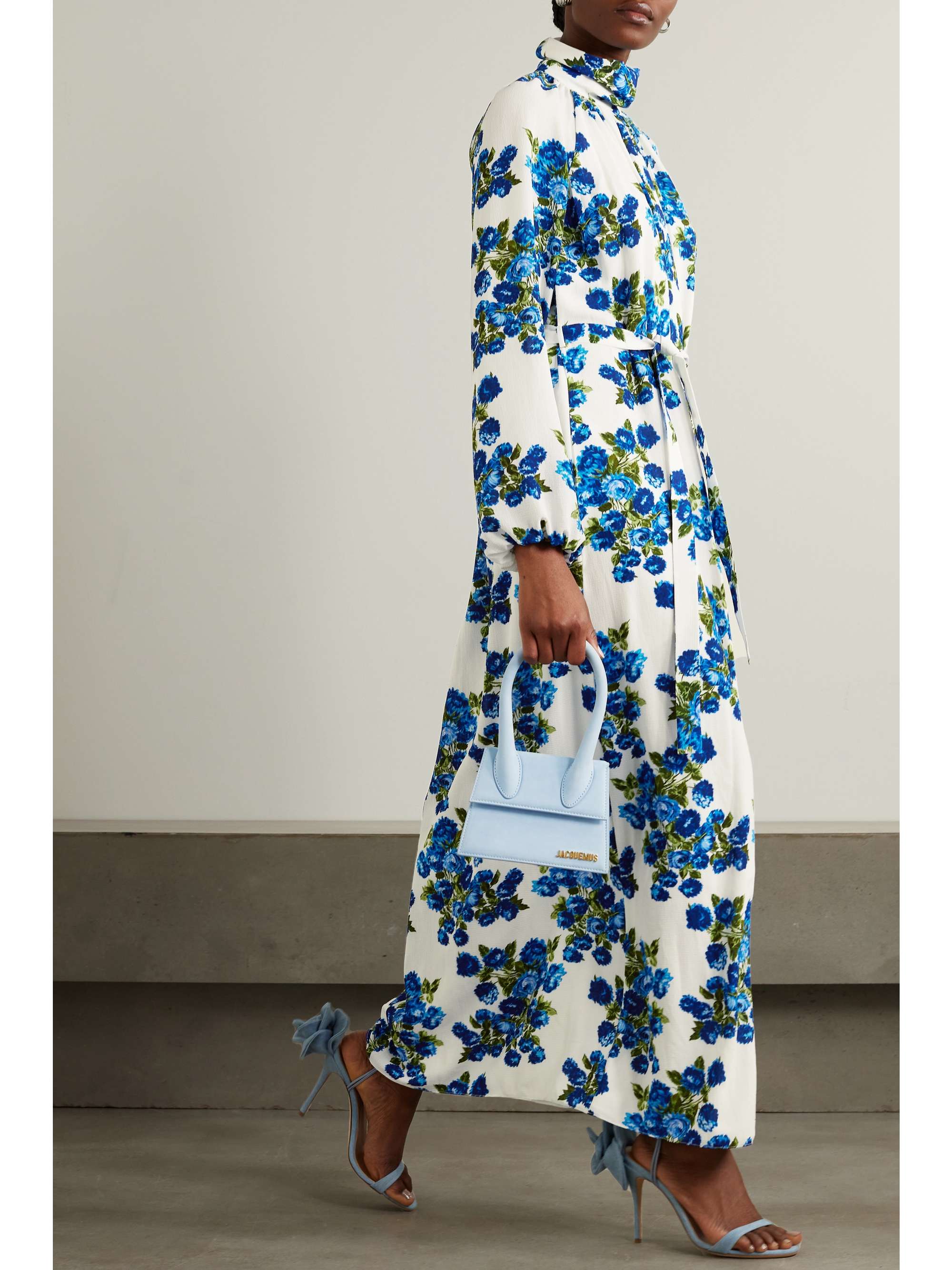 EMILIA WICKSTEAD Elanda belted floral-print crepe maxi dress | NET-A-PORTER