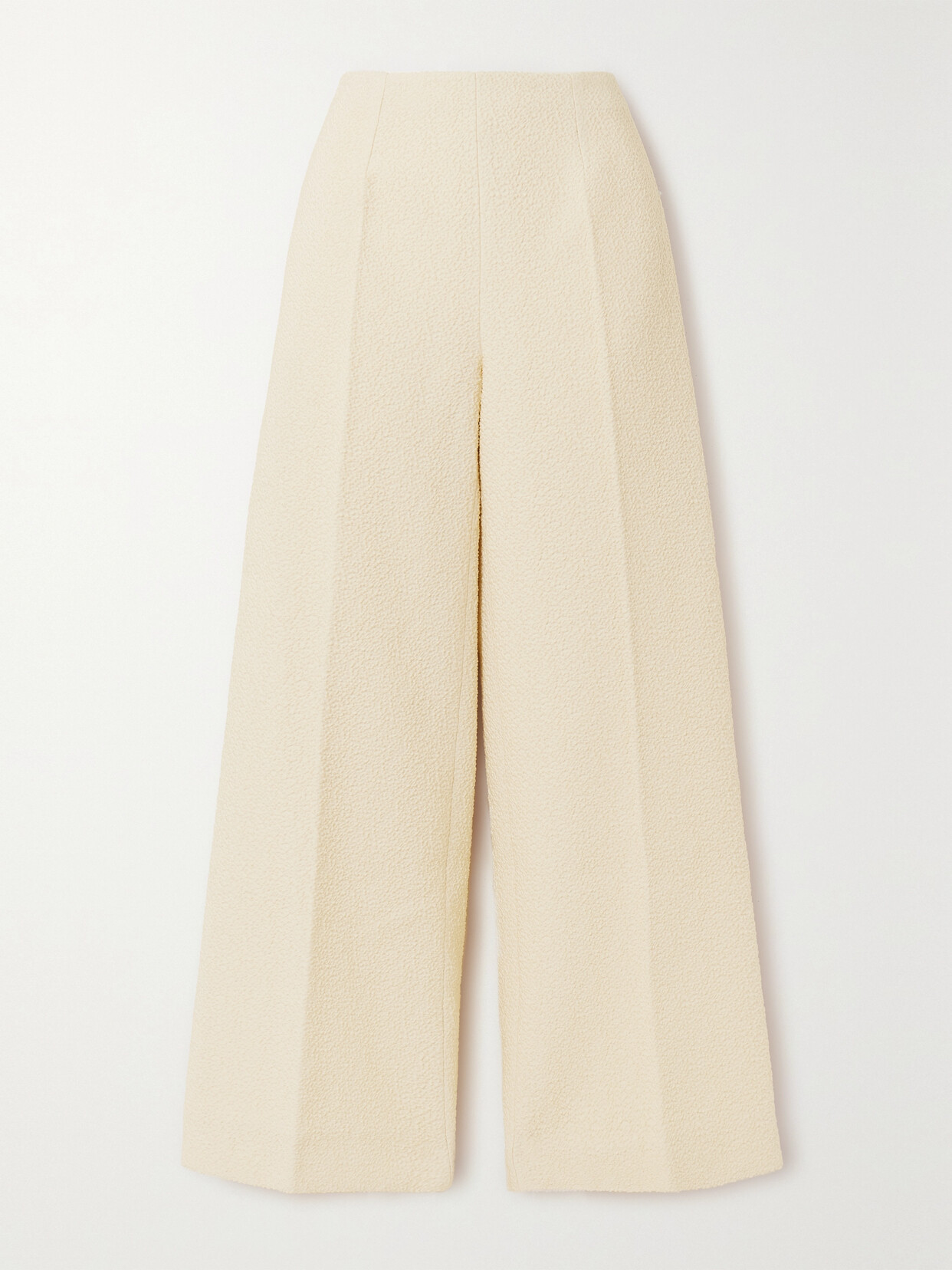 Emilia Wickstead - Debbie Cotton-blend Bouclé Wide-leg Pants - Ivory