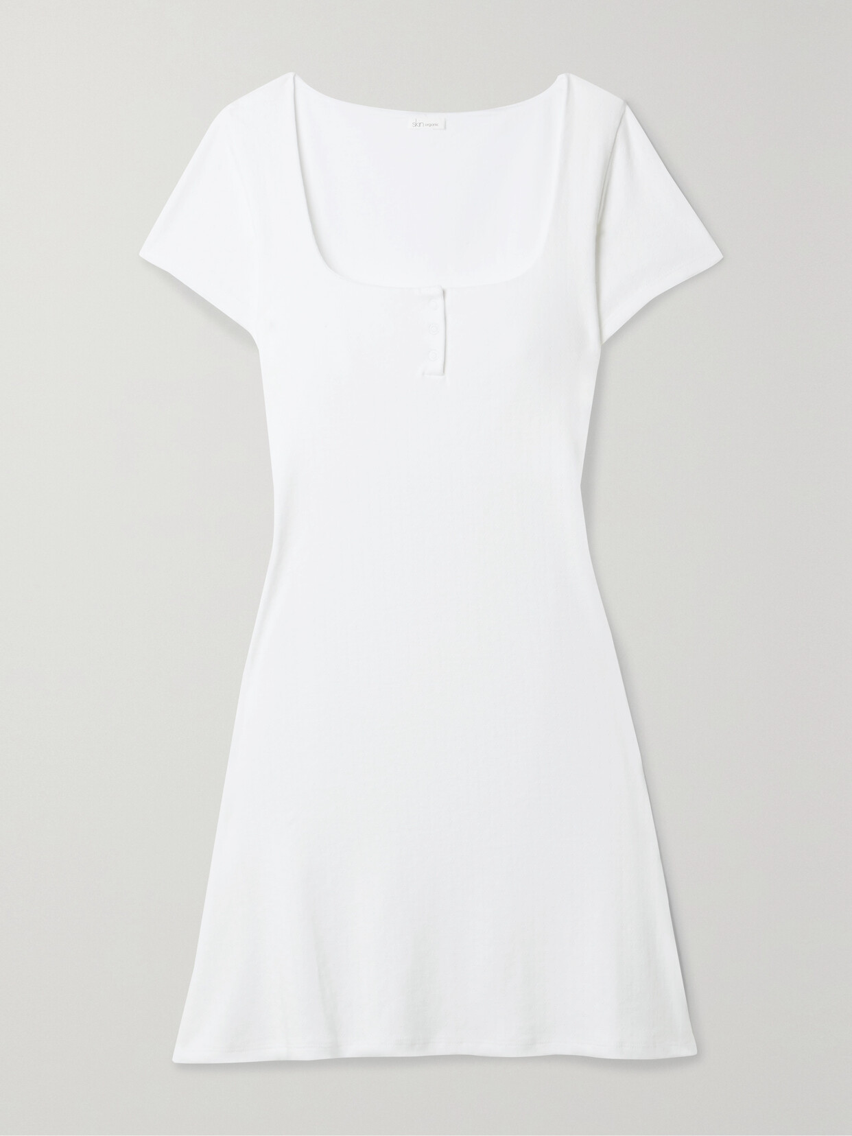 Skin - Pearle Pointelle-knit Organic Cotton Nightdress - White